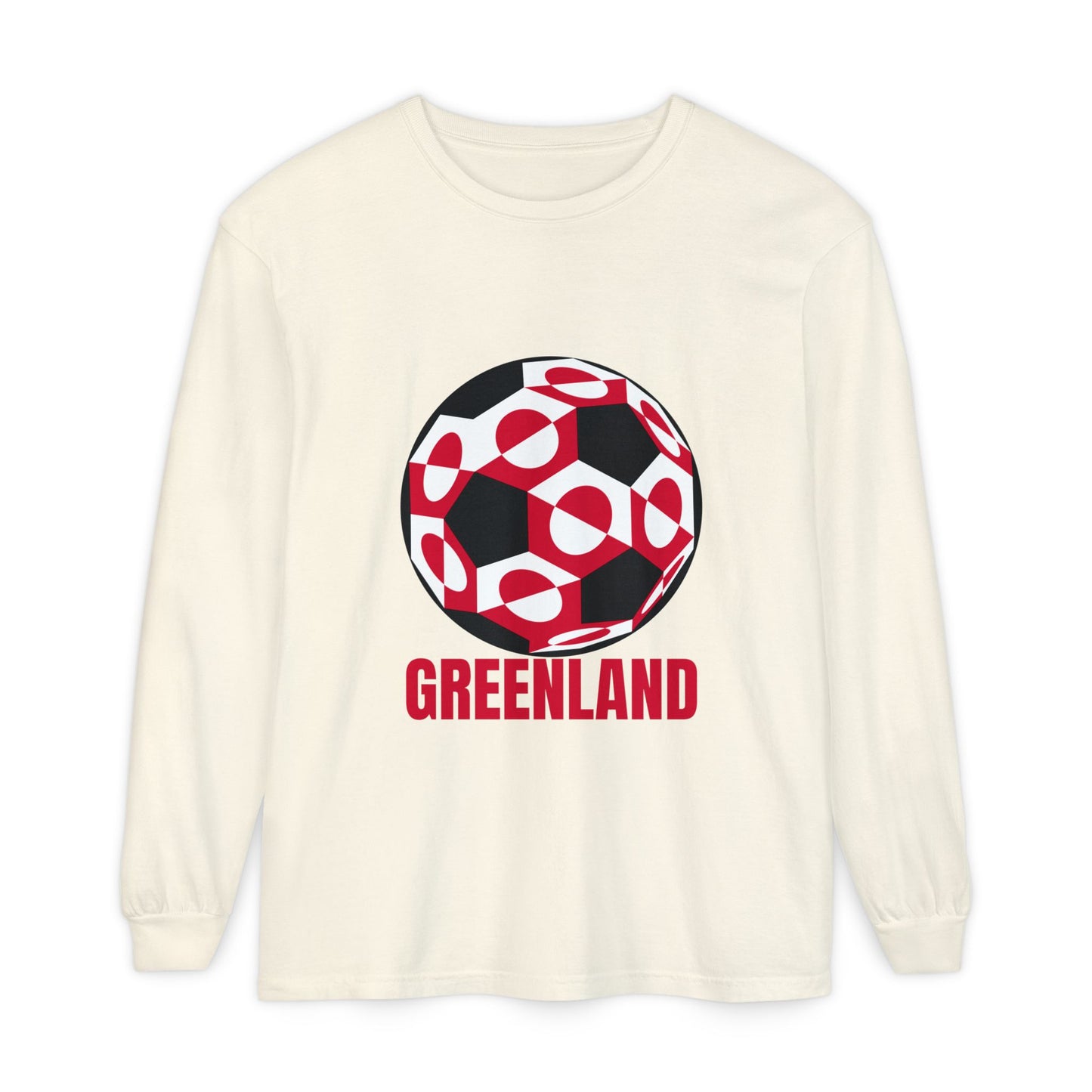Greenland Fan Specialty Soccer Ball Design Long Sleeve Shirt