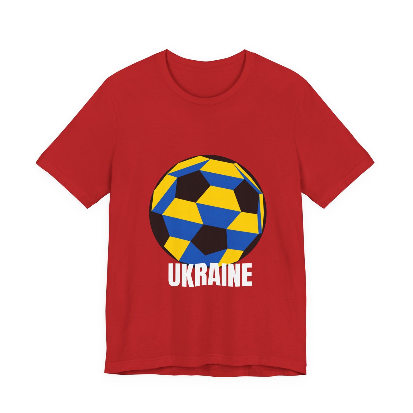 Ukraine Fan Specialty Soccer Ball Design T Shirt