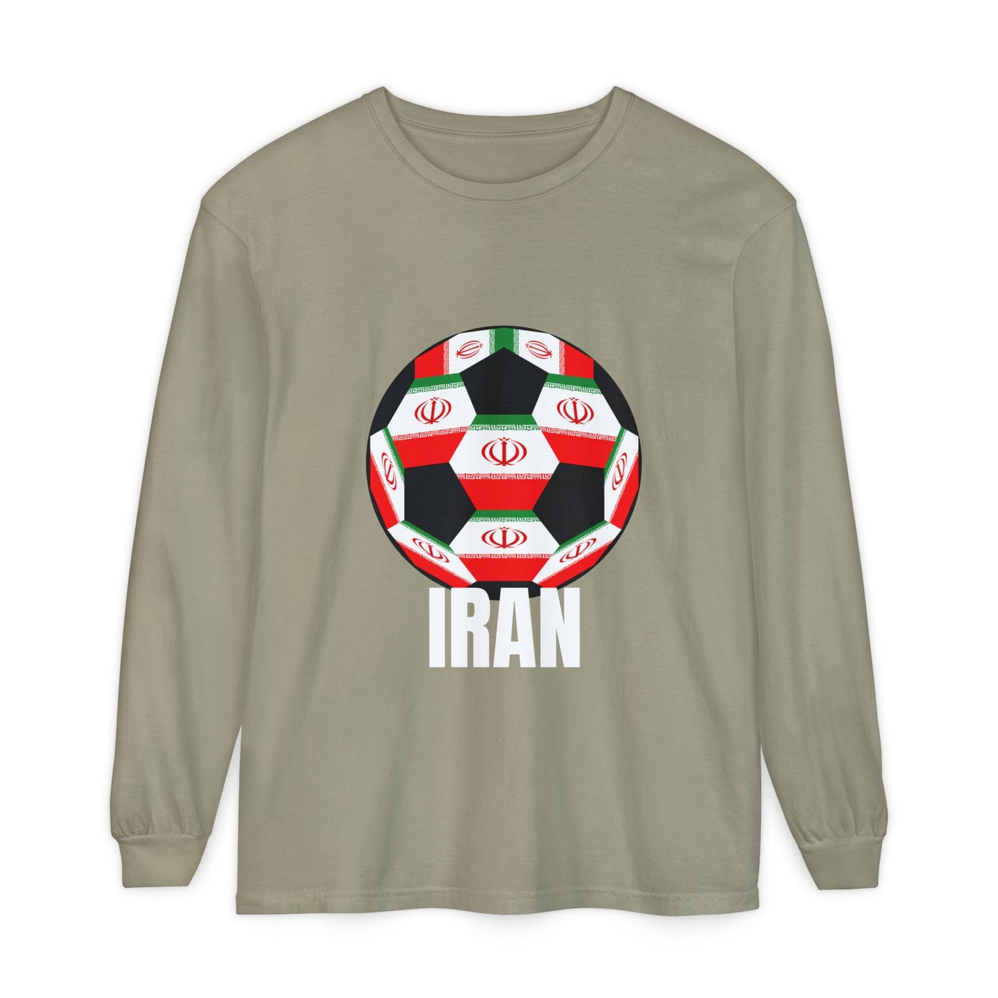 Iran Fan Specialty Soccer Ball Design  Long Sleeve Shirt