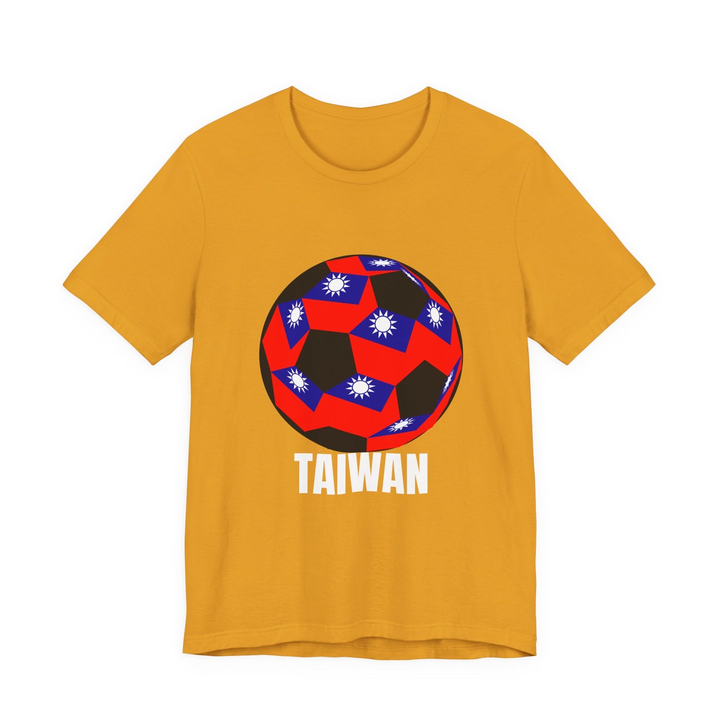 Taiwan Fan Specialty Soccer Ball Design T Shirt White Text
