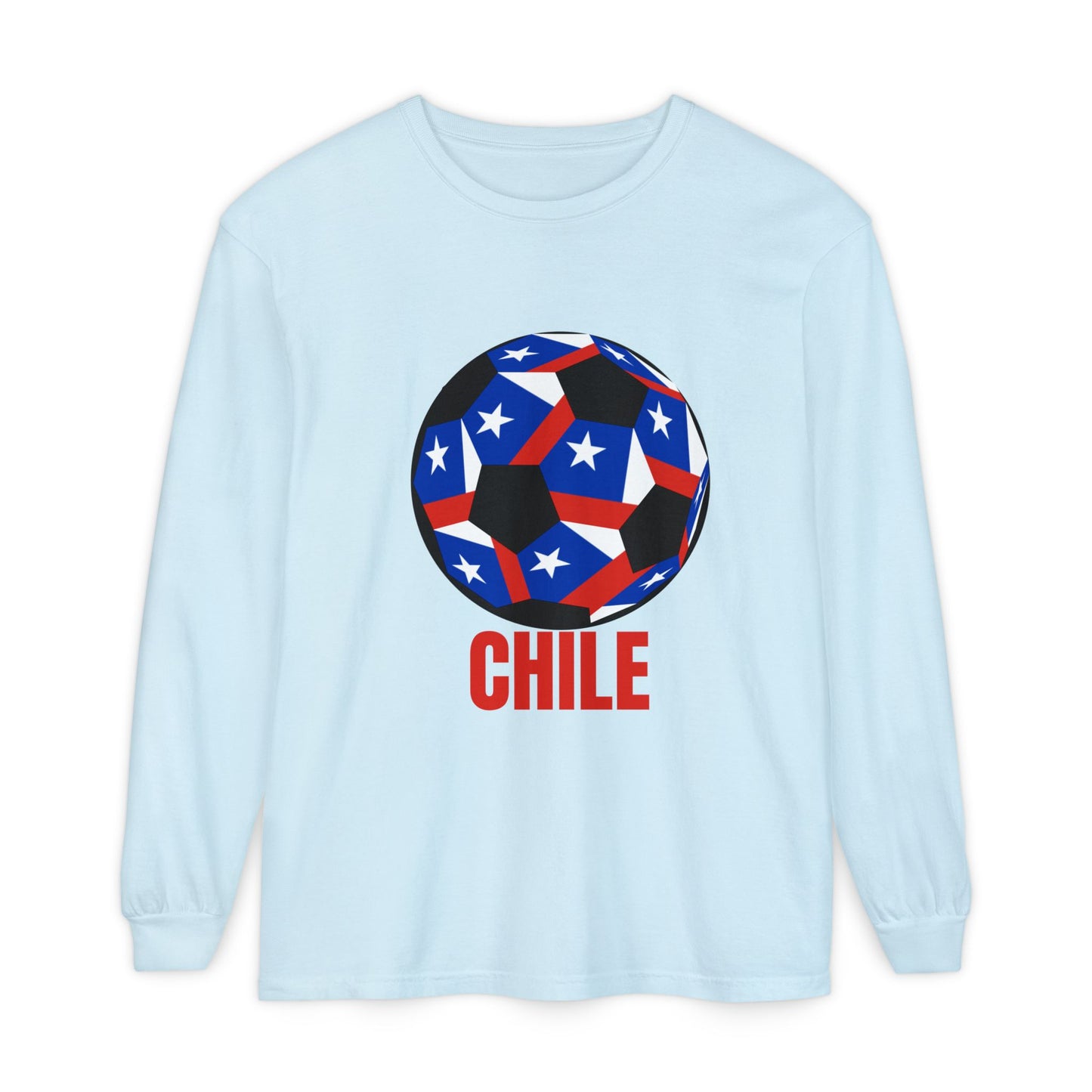 Chile Fan Specialty Soccer Ball Long Sleeve Tee