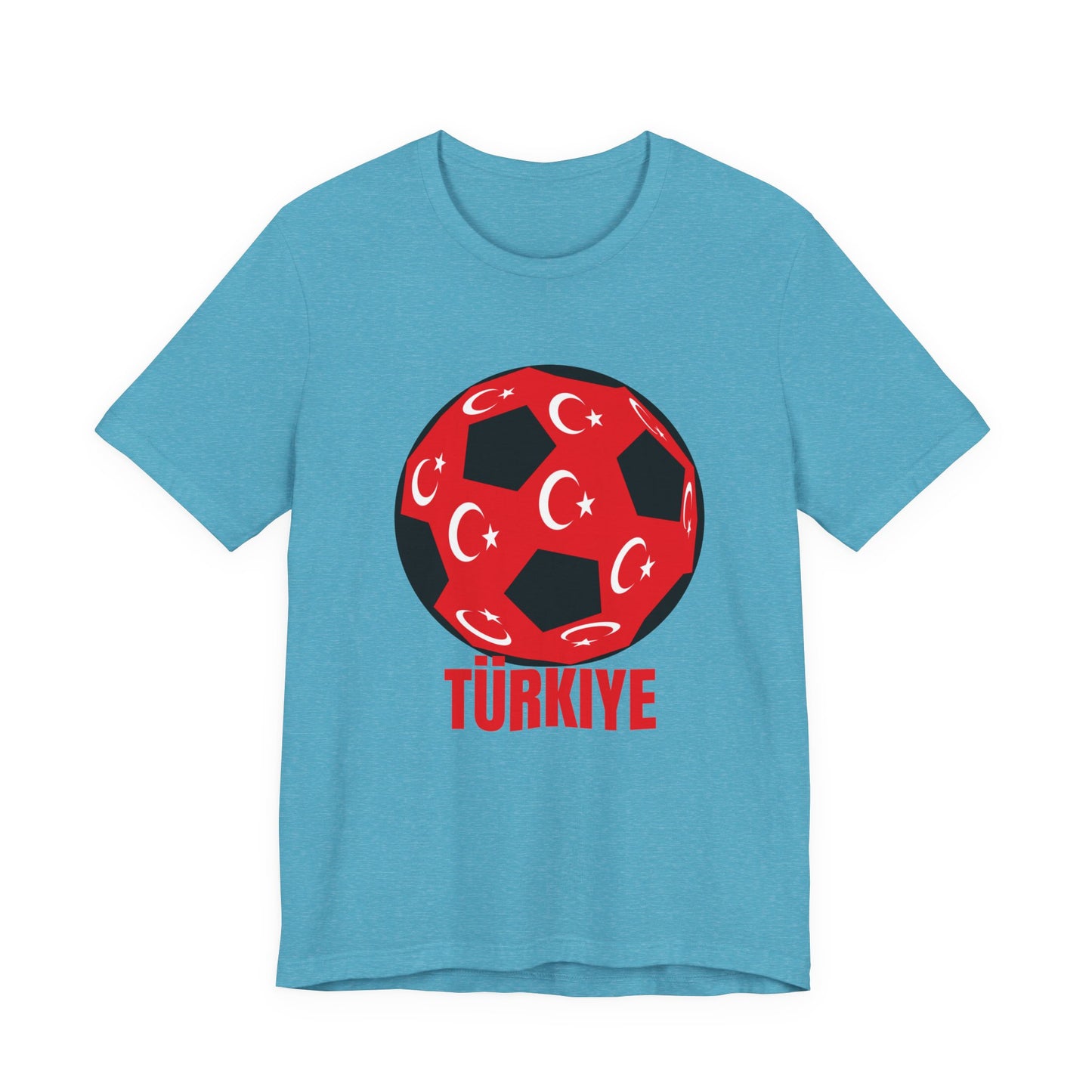 Türkiye Fan Specialty Soccer Ball Design T Shirt Red Text