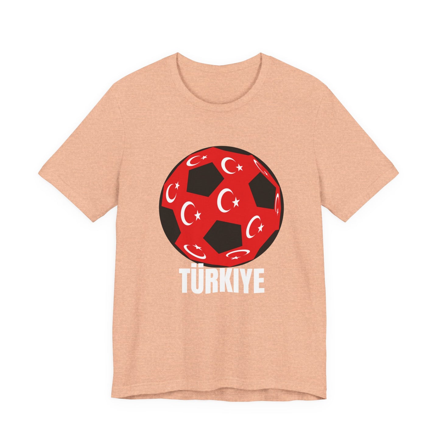 Türkiye Fan Specialty Soccer Ball Design T Shirt White Text