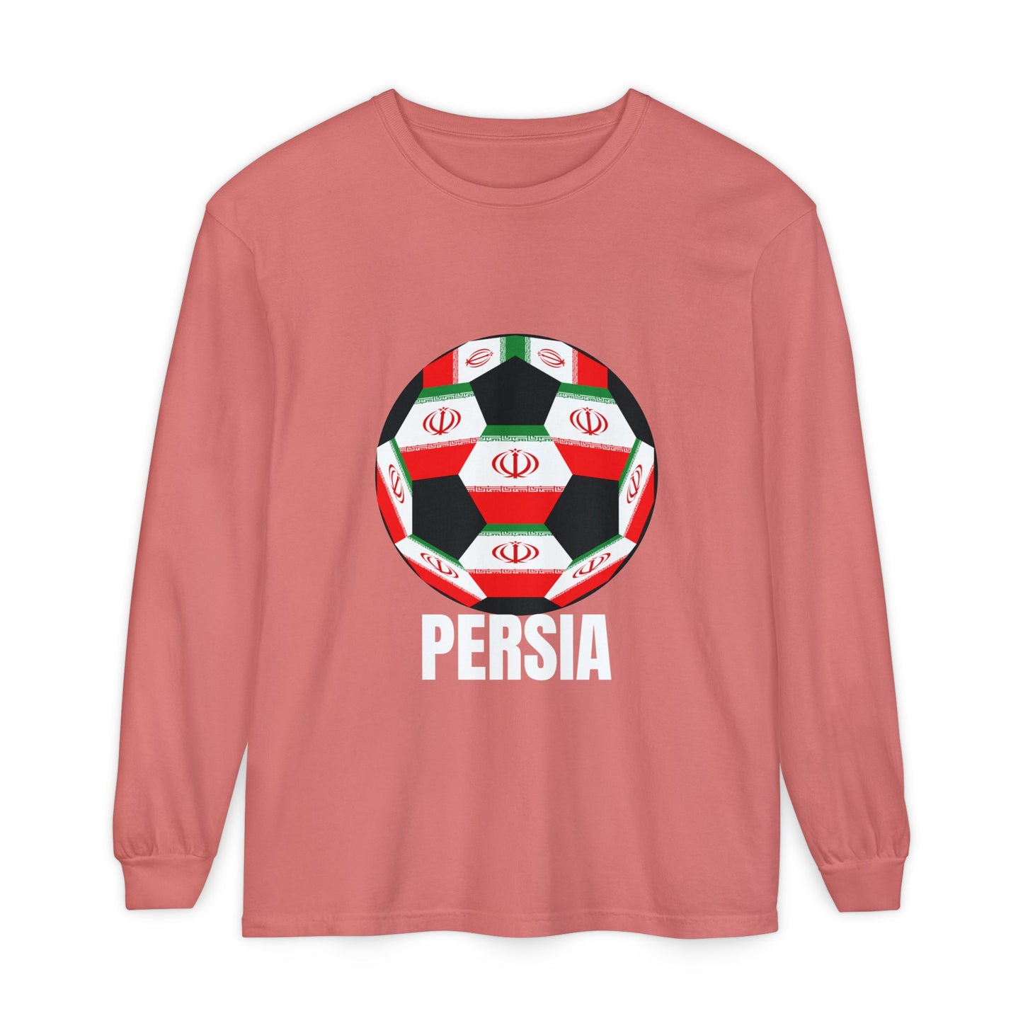 Persia Fan Specialty Soccer Ball Design Long Sleeve Shirt