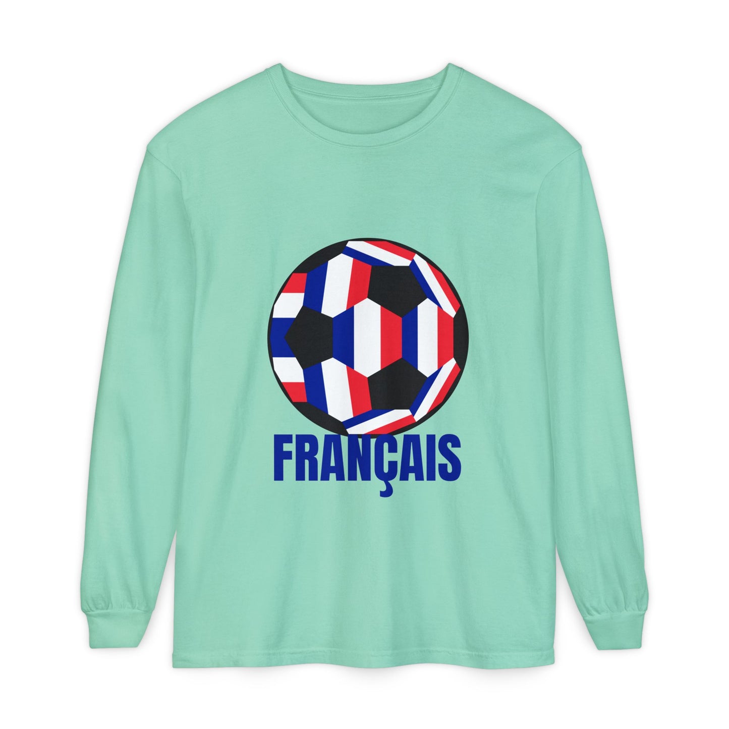 Français Soccer Ball Long Sleeve Tee