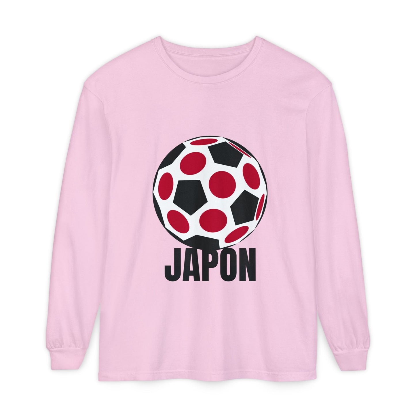 Japon Fan Specialty Soccer Ball Design Long Sleeve Tee