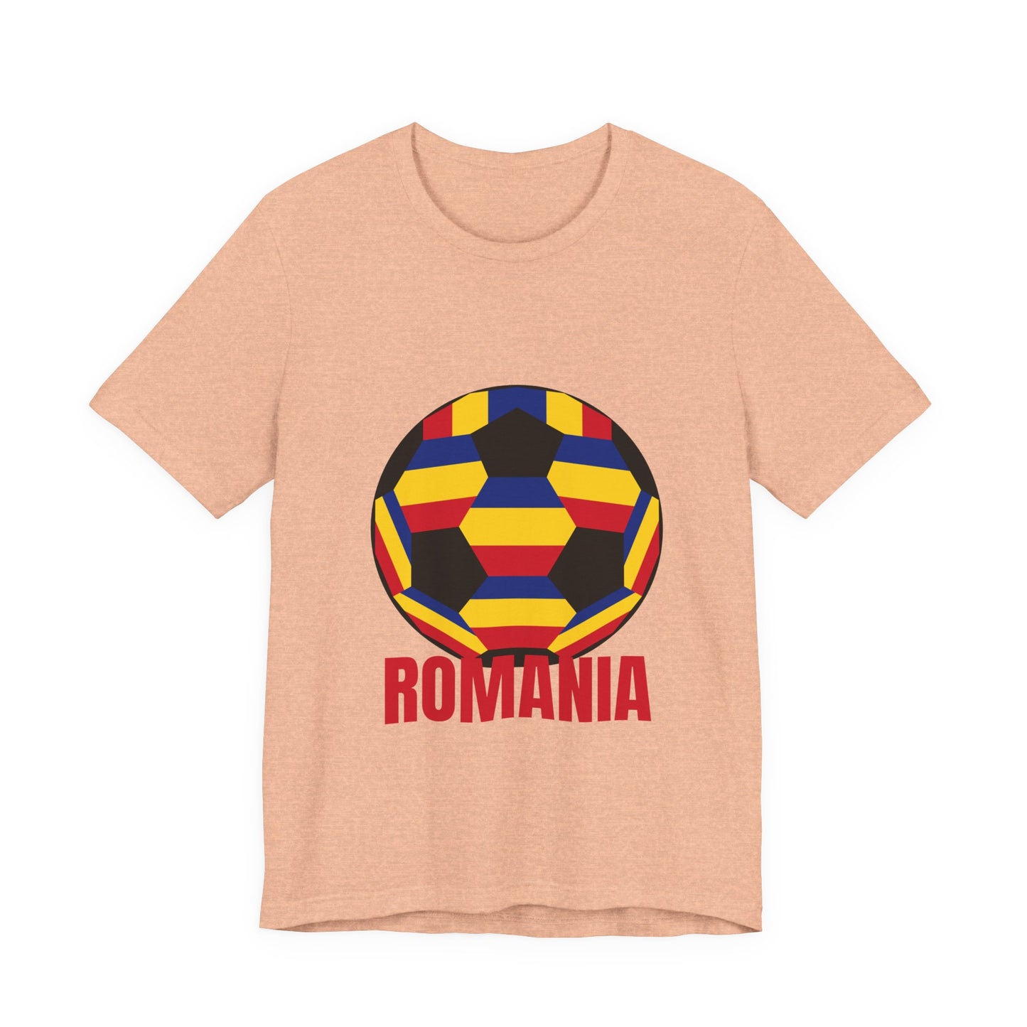 Romania Fan Specialty Soccer Ball Design T Shirt