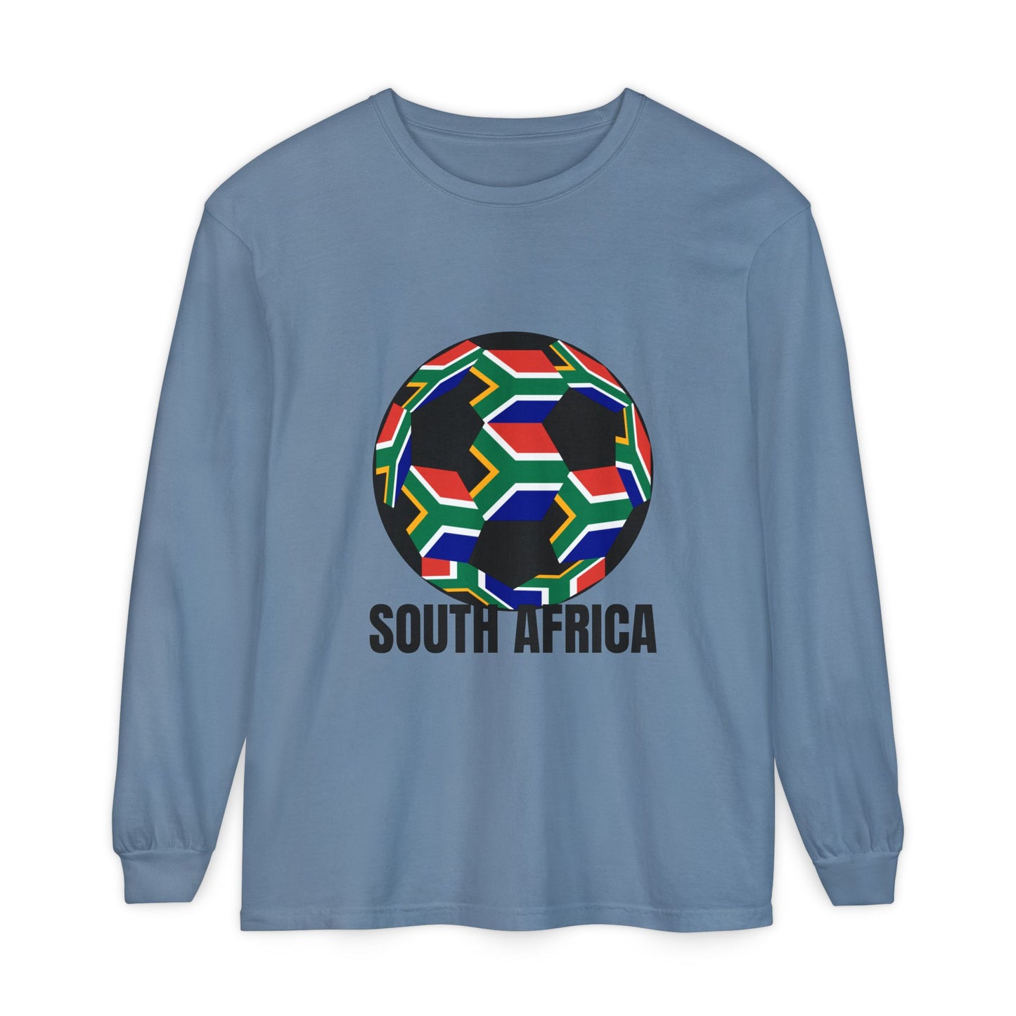 South Africa Fan Specialty Soccer Ball Design Long Sleeve Shirt