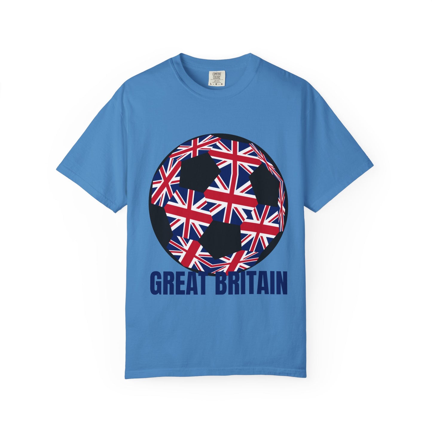 Great Britain Fan Specialty Soccer Ball Design T Shirt