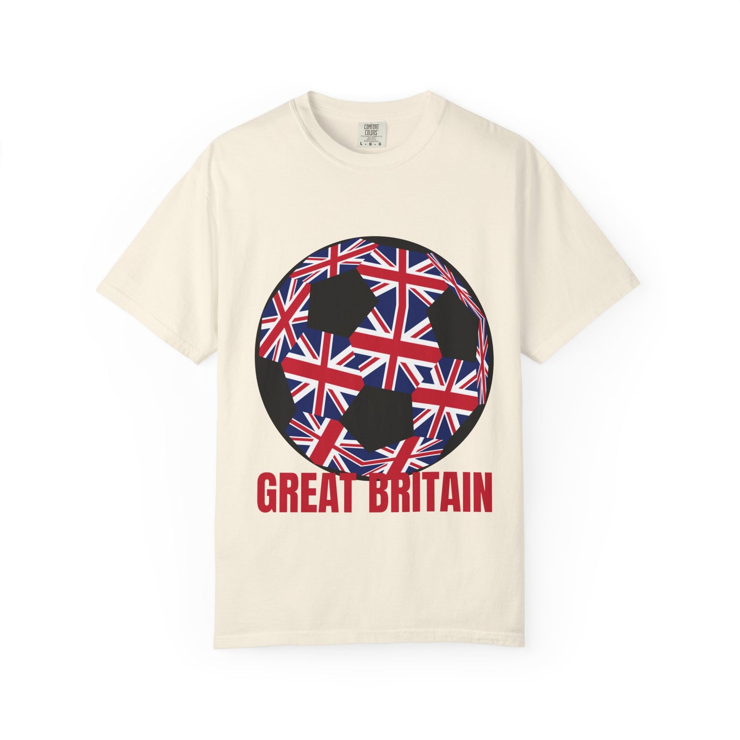 Great Britain Fan Specialty Soccer Ball Design T Shirt
