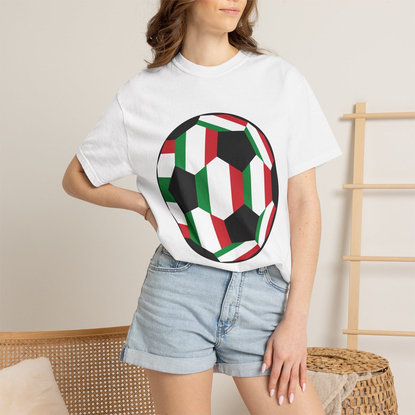 Gli Azzurri Fan Specialty Soccer Ball Design T Shirt