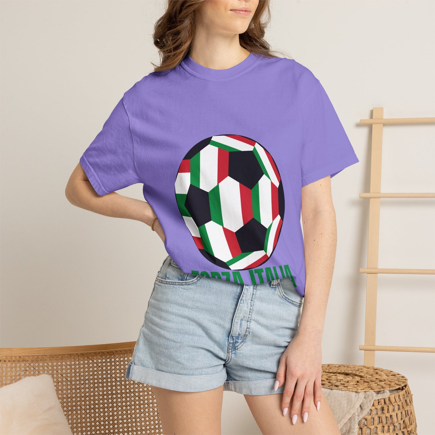 Forza Italia Fan Specialty Soccer Ball Design T Shirt