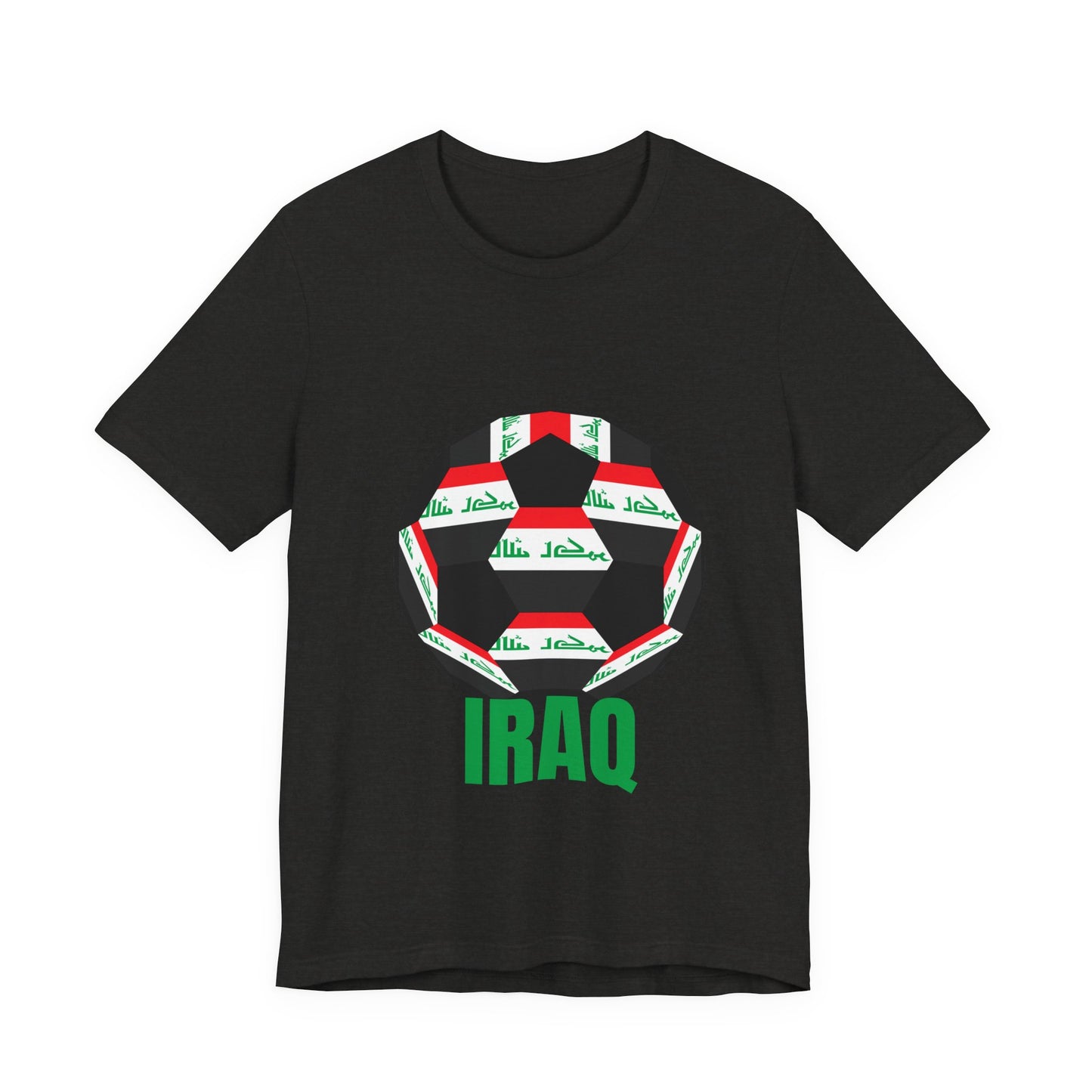 Iraq Fan Specialty Soccer Ball Design T Shirt