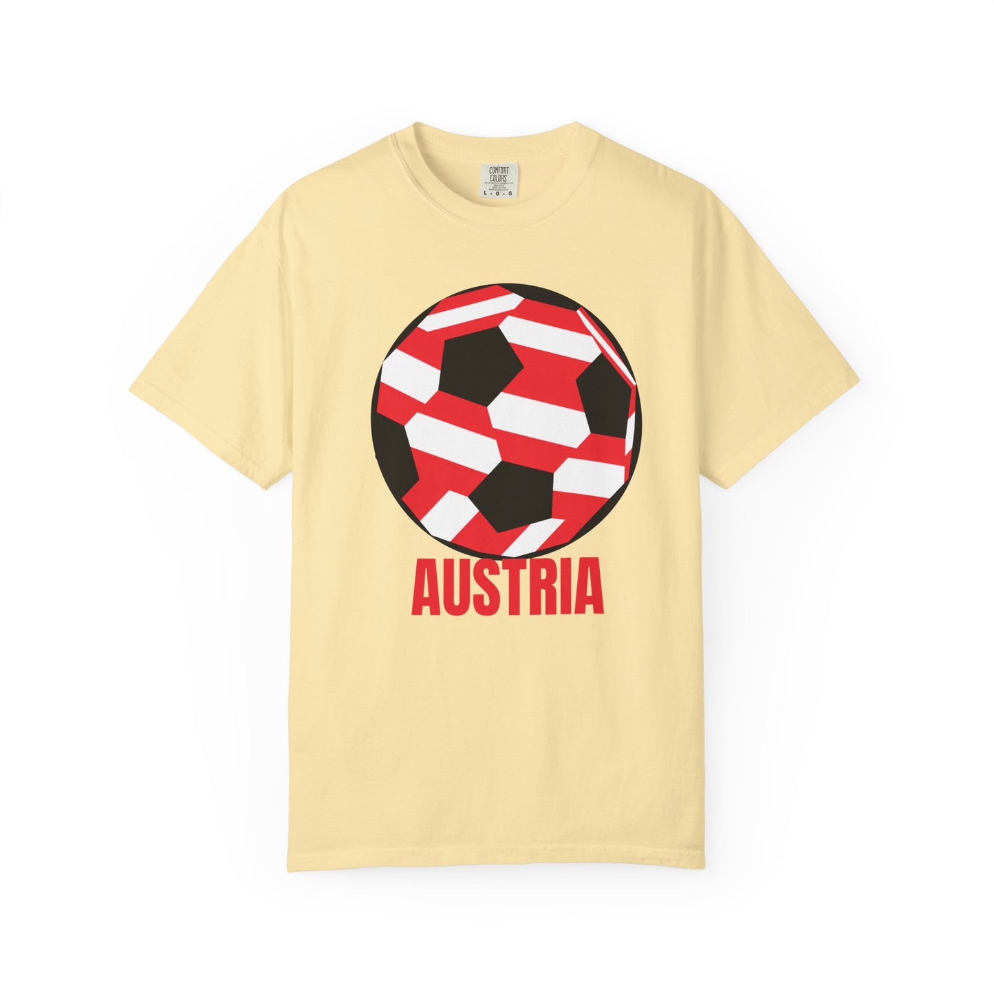 Austria Fan Specialty Soccer Ball Design T-SHirt