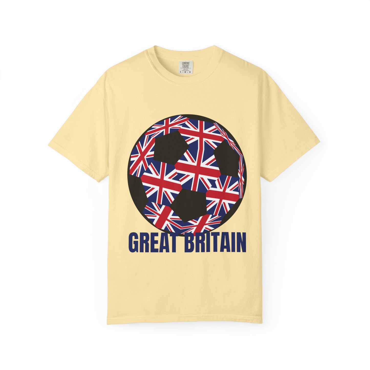 Great Britain Fan Specialty Soccer Ball Design T Shirt