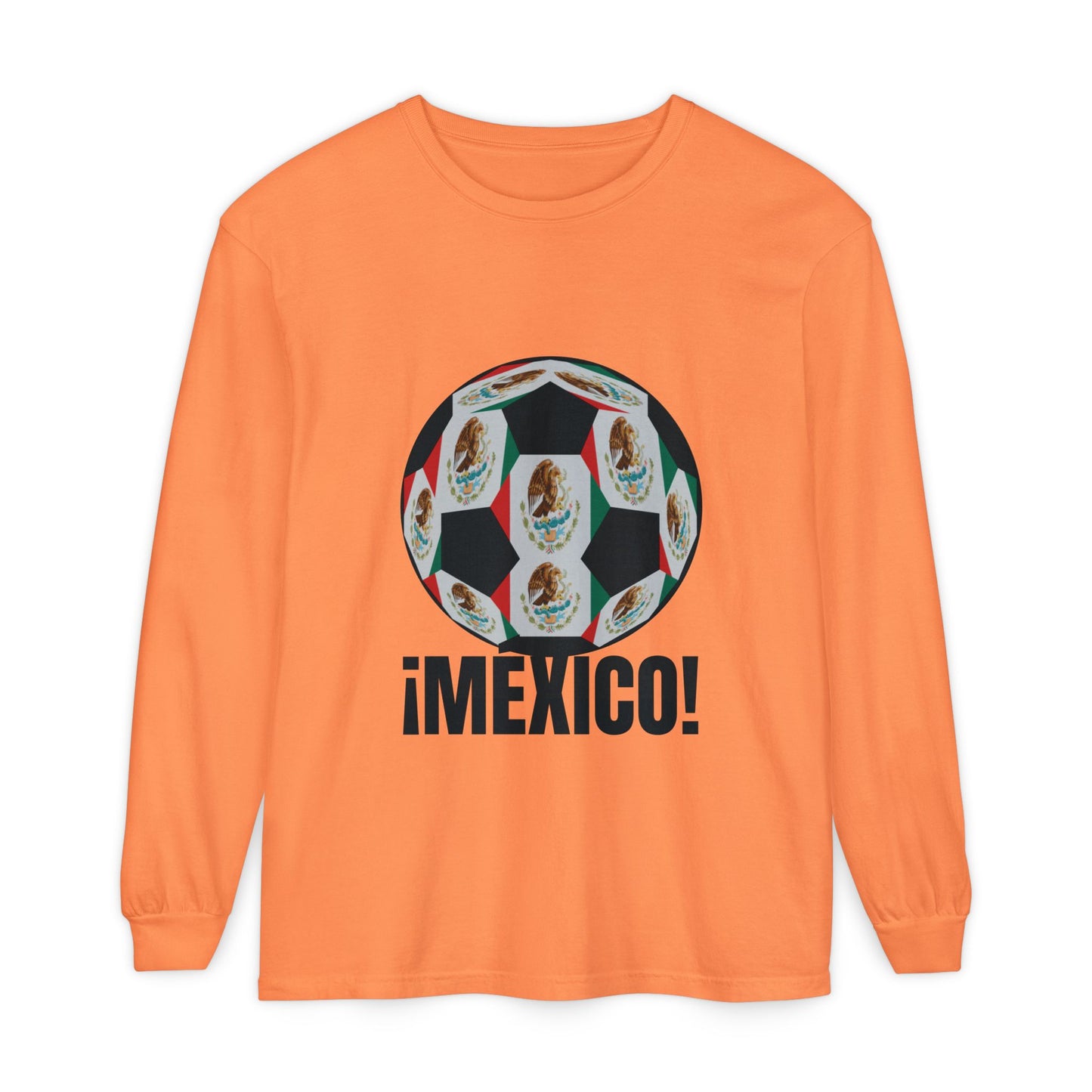 !Mexico! Fan Specialty Soccer Ball Design Long Sleeve
