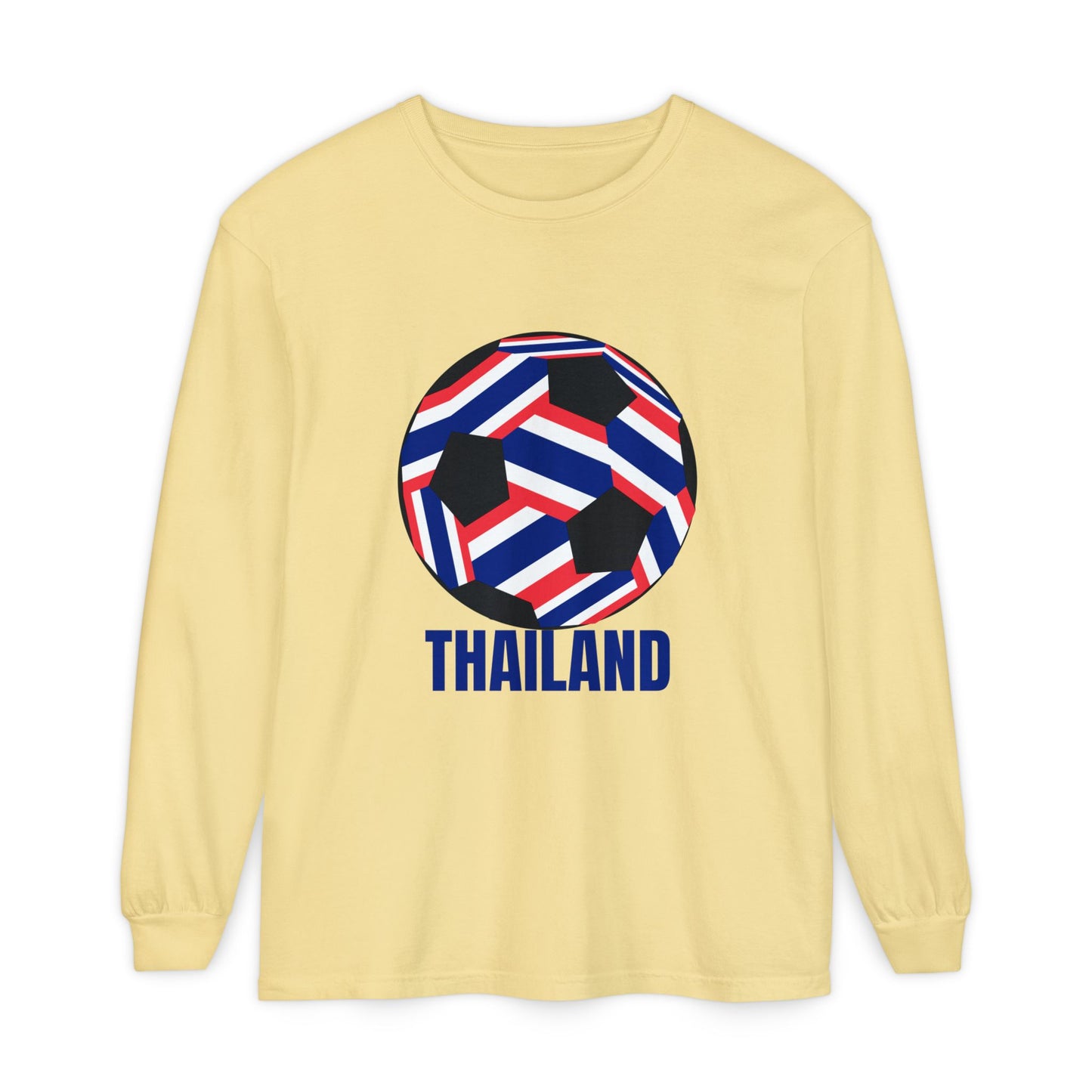 Thailand Fan Specialty Soccer Ball Design Long Sleeve Tee