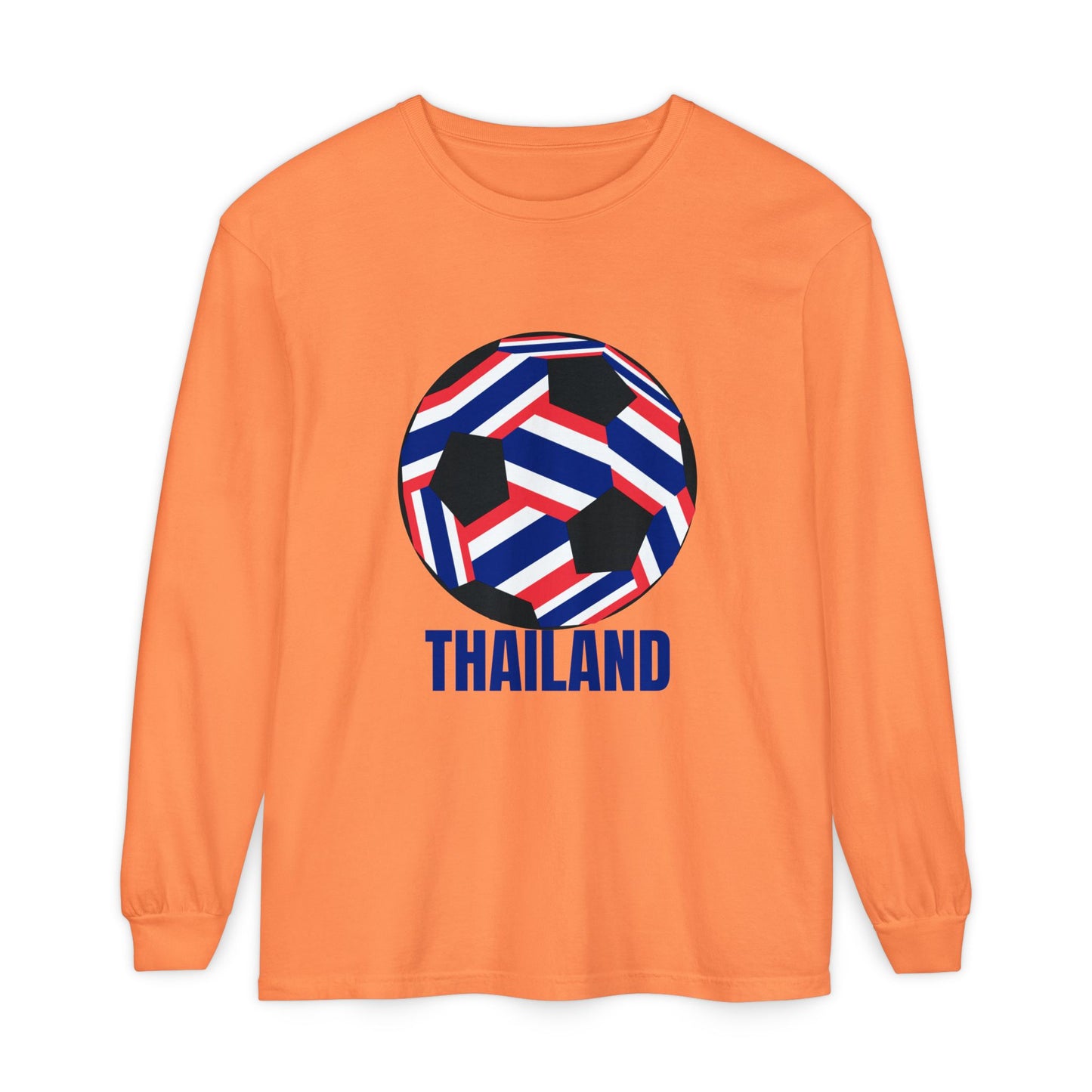 Thailand Fan Specialty Soccer Ball Design Long Sleeve Tee