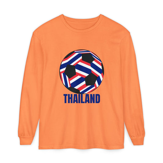 Thailand Fan Specialty Soccer Ball Design Long Sleeve Tee