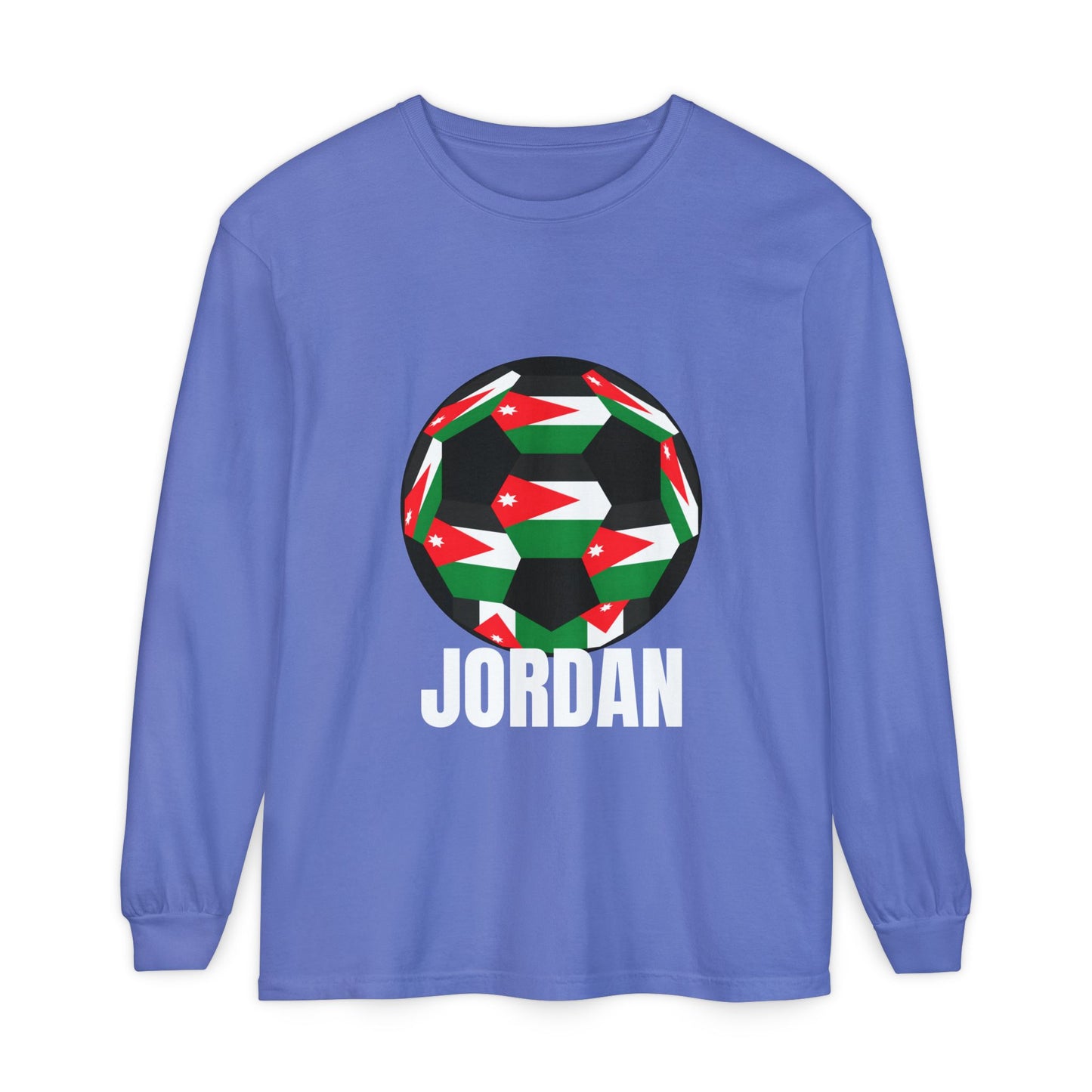 Jordan Fan Specialty Soccer Ball Design Long Sleeve Tee