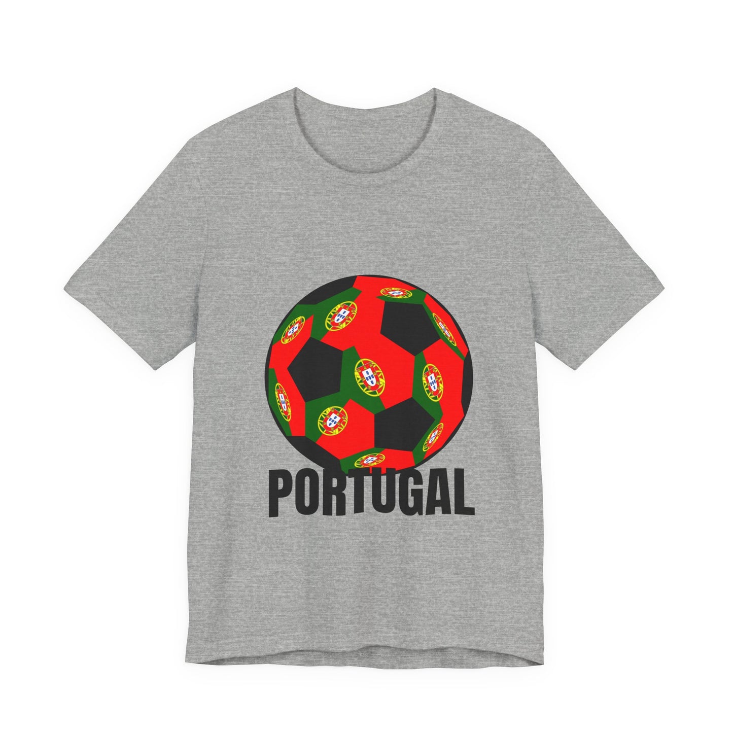 Portugal Fan Specialty Soccer Ball Design T Shirt