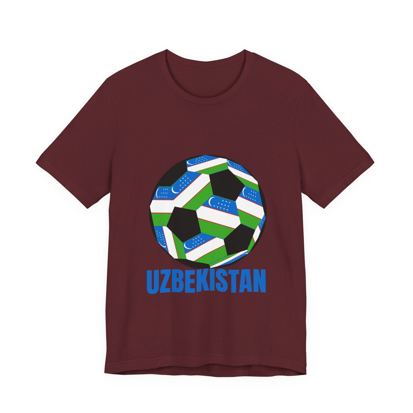 Uzbekistan Fan Specialty Soccer Ball Design T Shirt