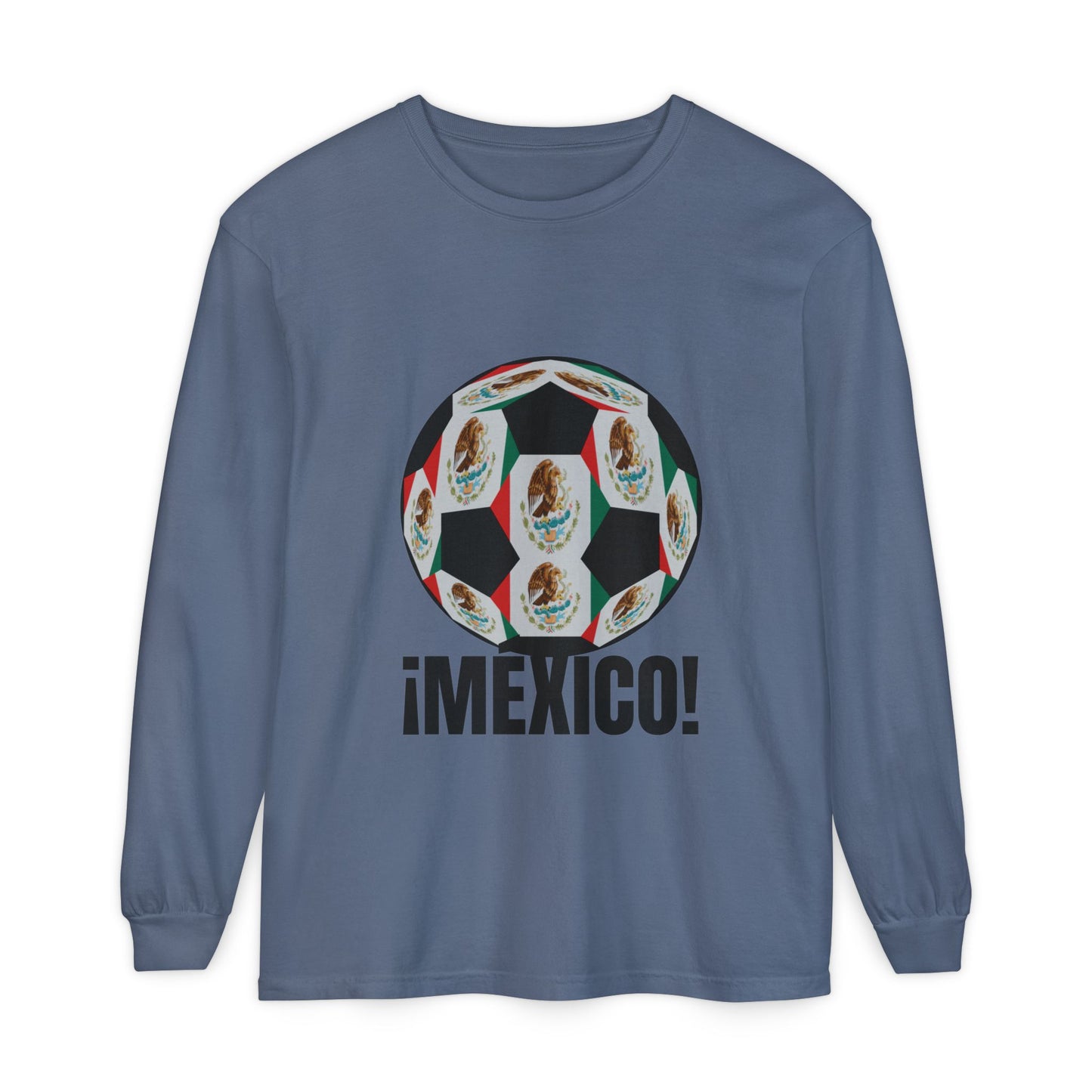 !Mexico! Fan Specialty Soccer Ball Design Long Sleeve
