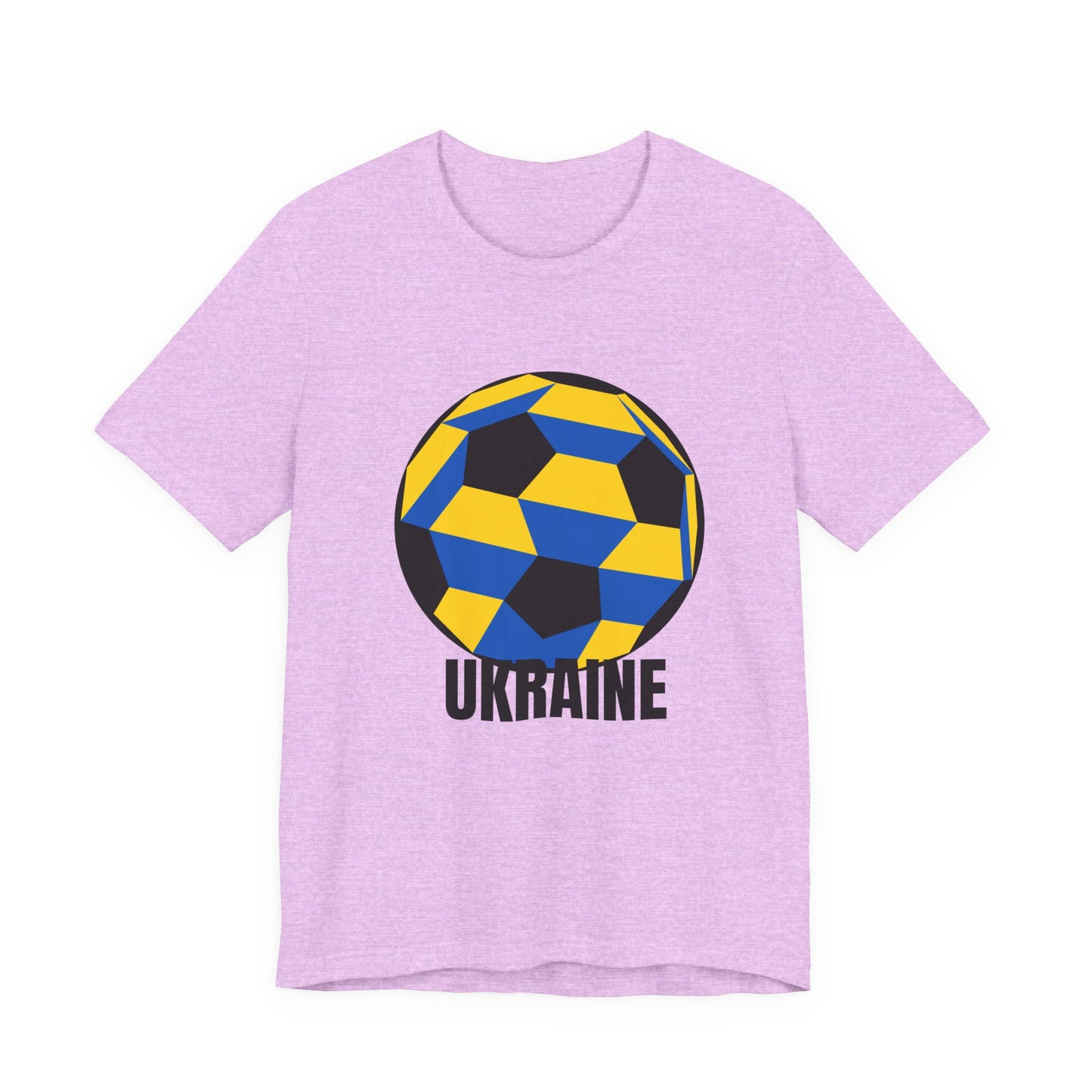 Ukraine Fan Specialty Soccer Ball Design T Shirt Black Text