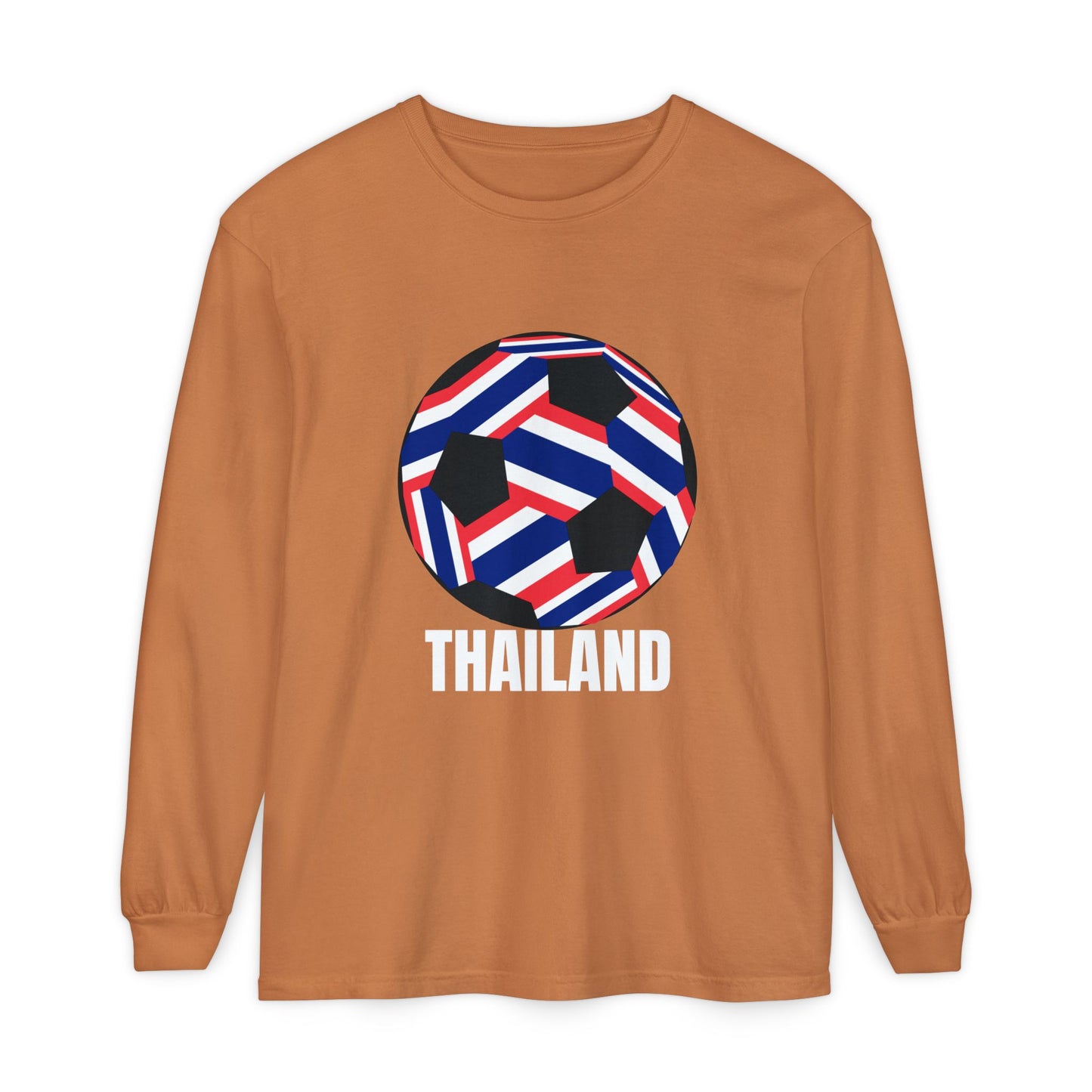 Thailand Fan Specialty Soccer Ball Design  Long Sleeve Tee