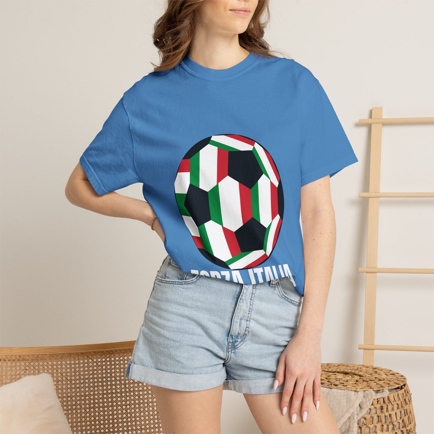 Forza Italia Fan Specialty Soccer Ball Design T Shirt