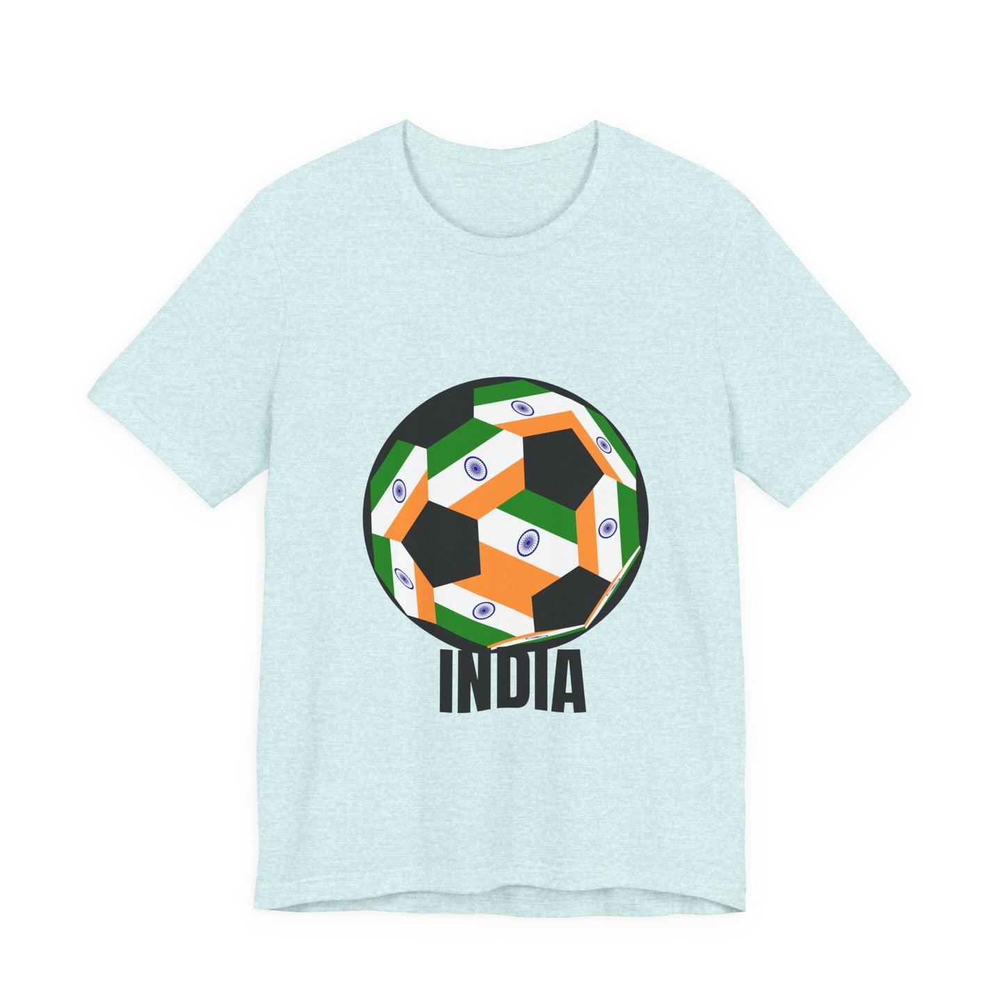 India Fan Specialty Soccer Ball Design T Shirt
