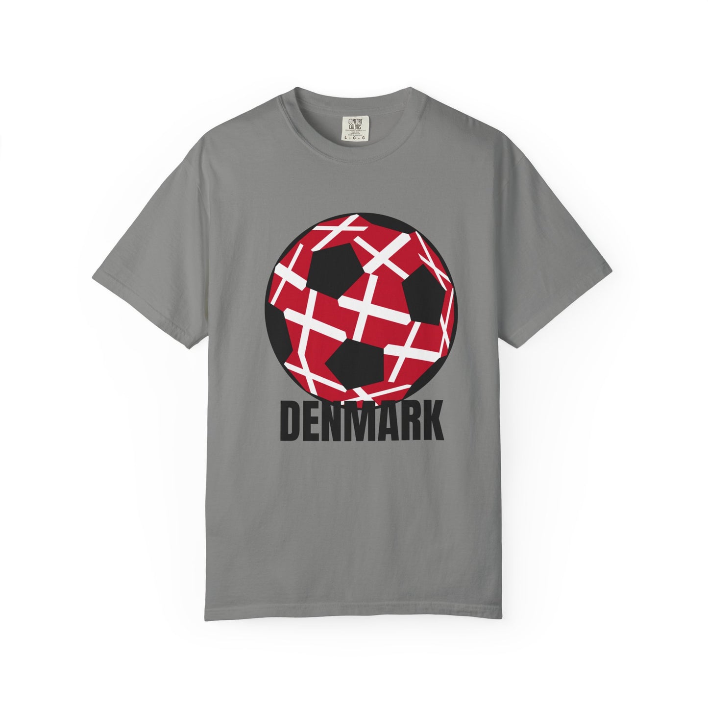 Denmark Fan Specialty Soccer Ball Design T Shirt