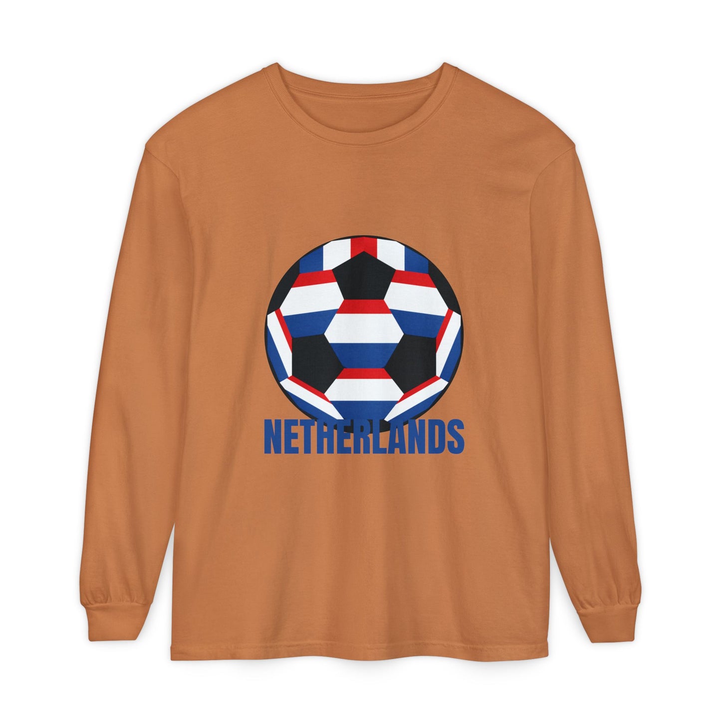 Netherlands Fan Specialty Soccer Ball Long Sleeve Tee