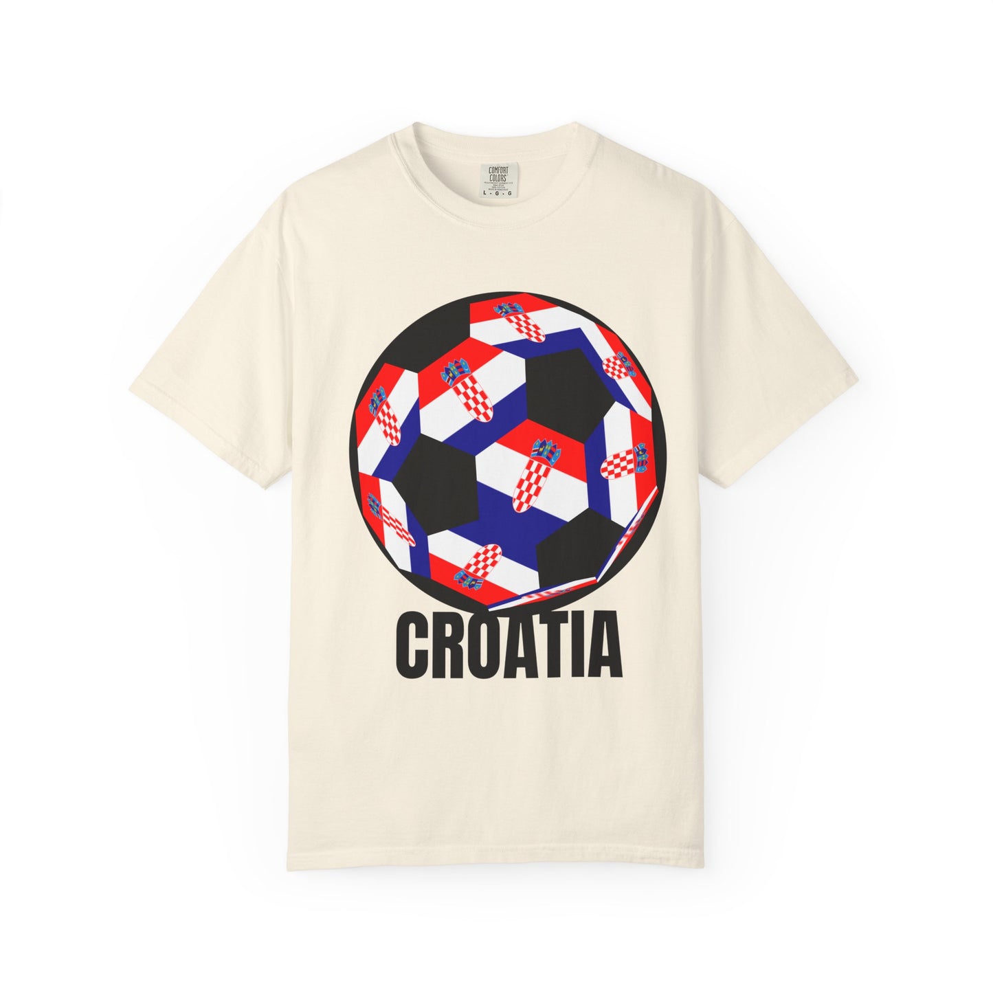 Croatia Fan Specialty Soccer Ball Design T Shirt