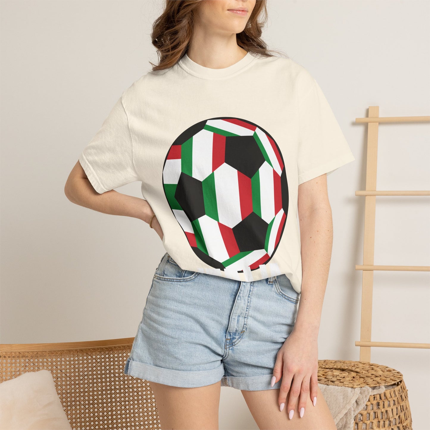Italia Fan Specialty Soccer Ball Design T Shirt