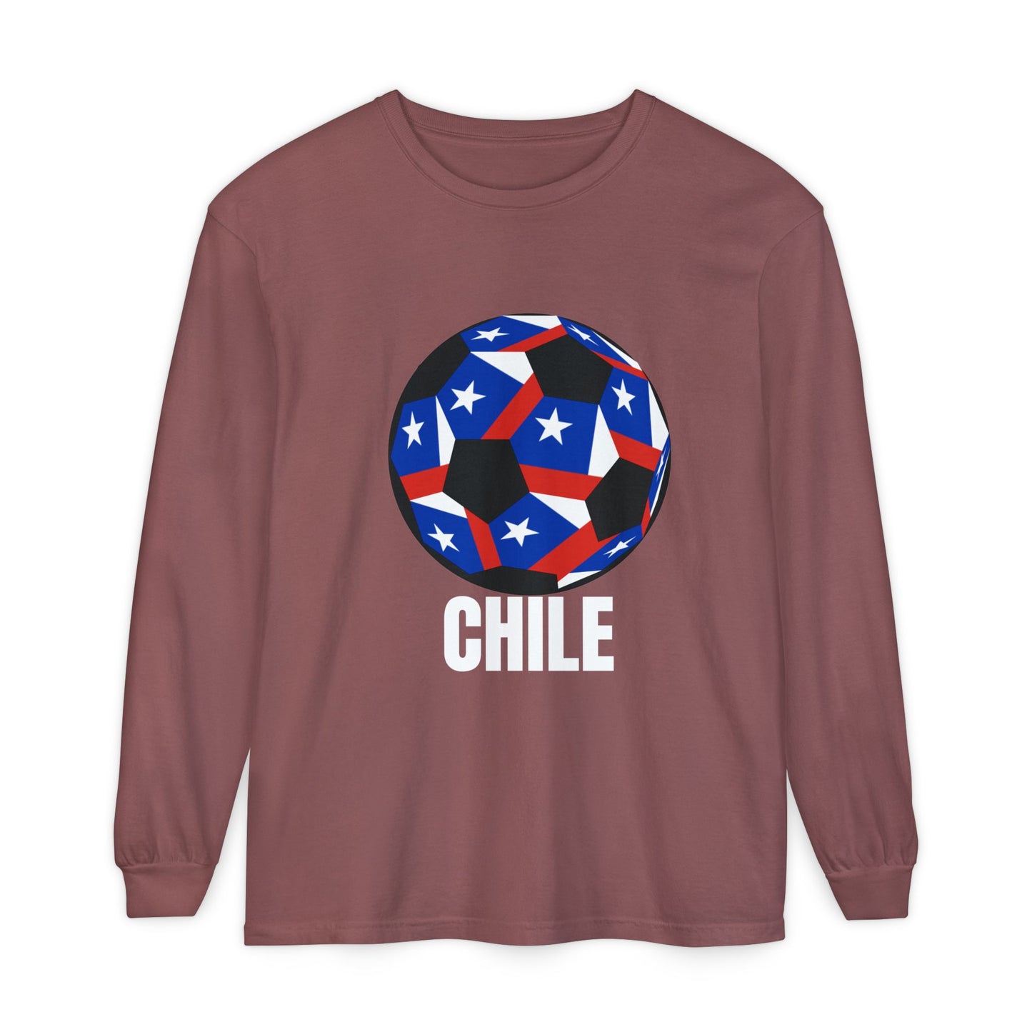 Chile Fan Specialty Soccer Ball Long Sleeve Shirt