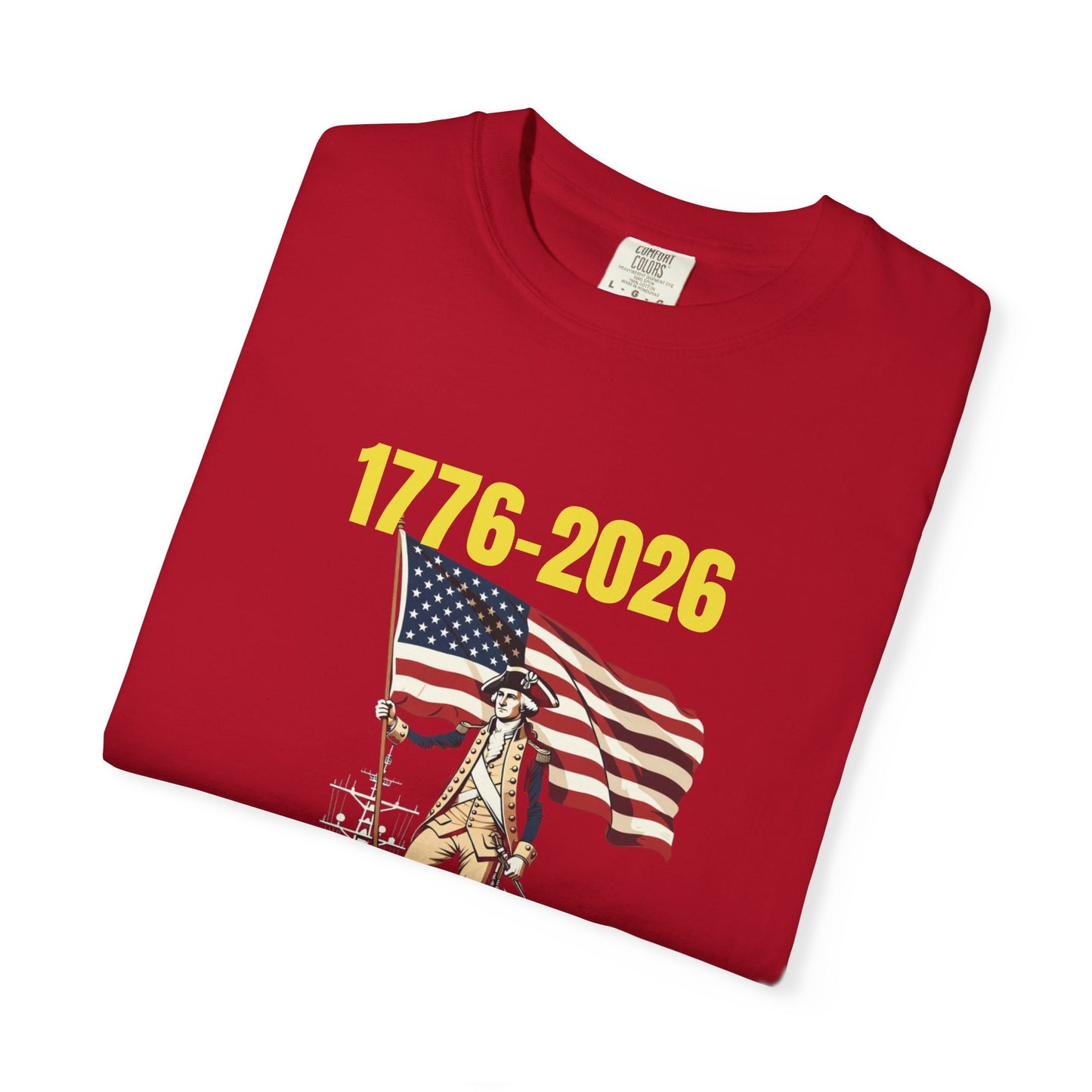 George Washington on an Aircraft Carrier with an American Flag T-shirt | 250 Years of Winning