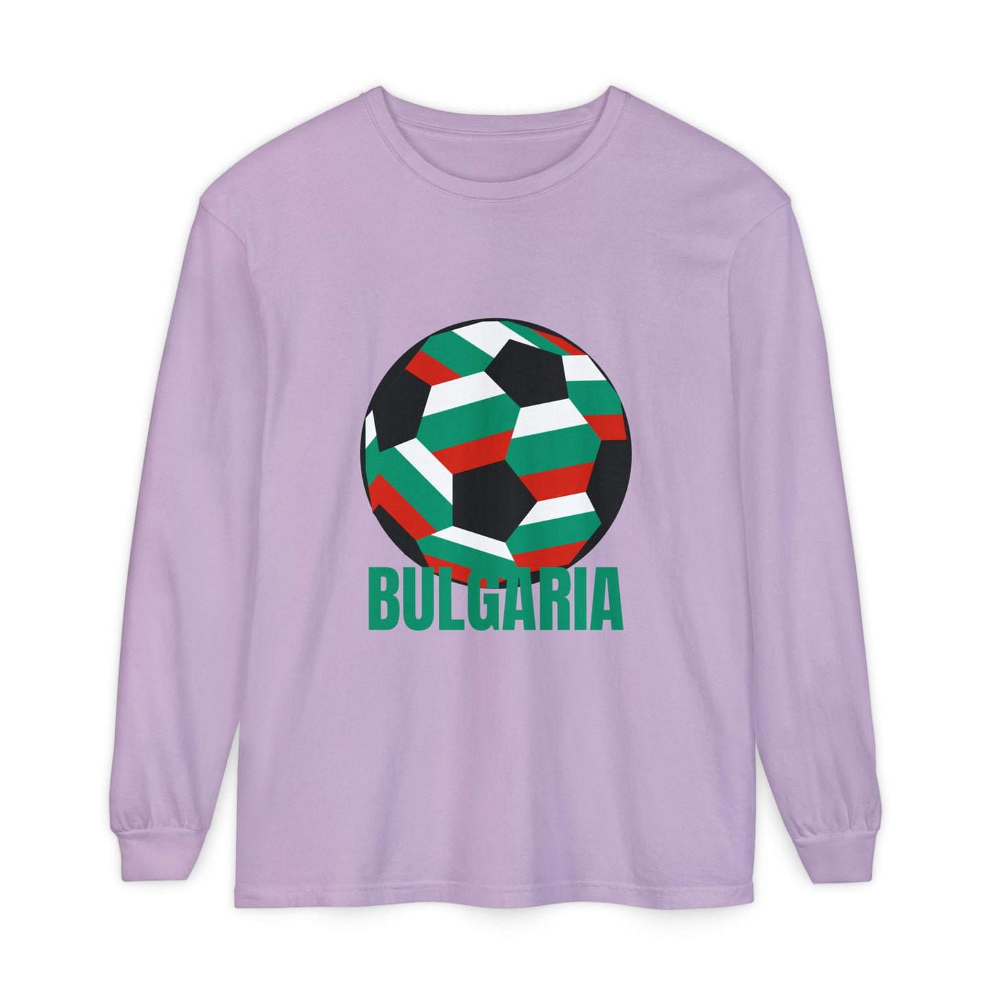 Bulgaria Fan Specialty Soccer Ball Design Long Sleeve Tee