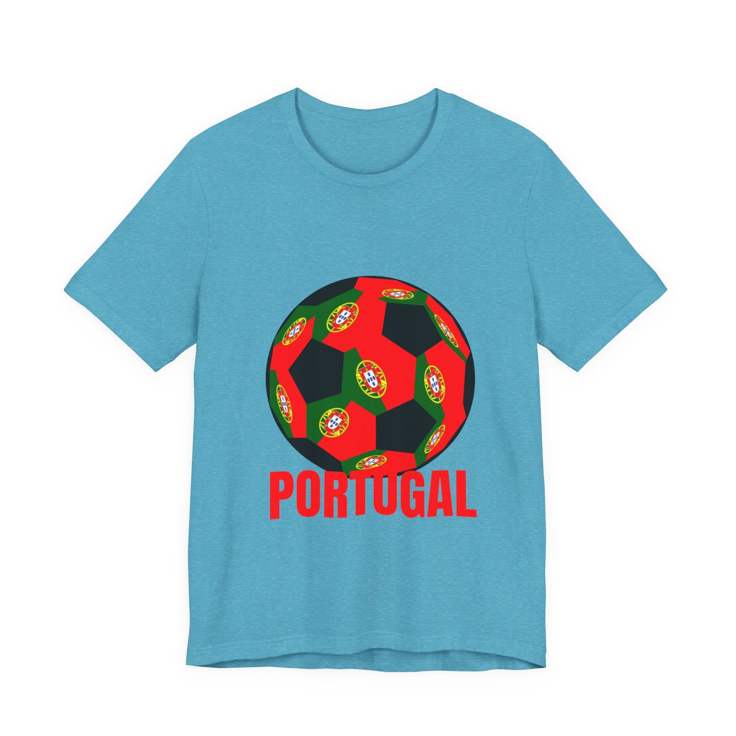 Portugal Fan Specialty Soccer Ball Design T Shirt