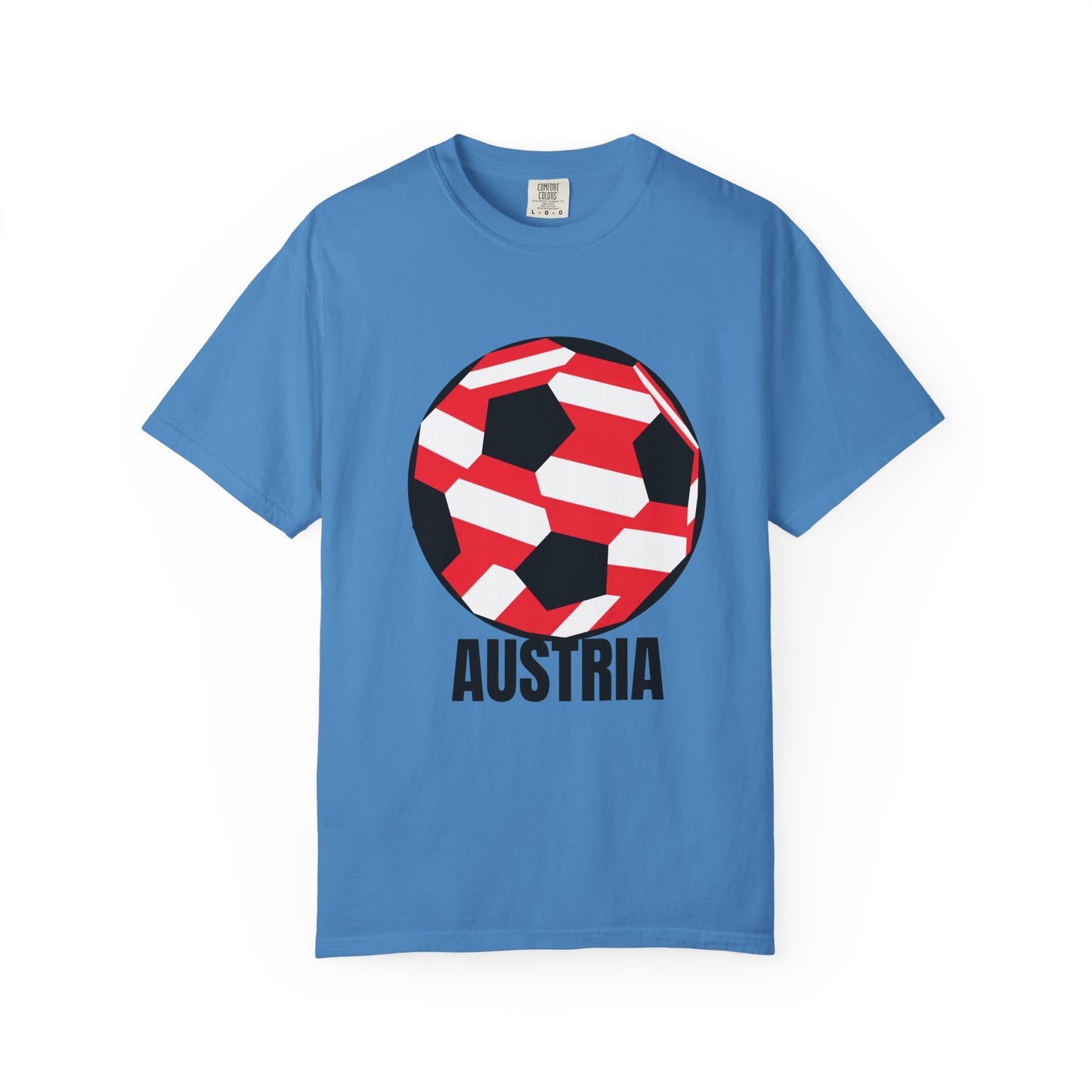 Austria Soccer Ball T-Shirt – Red & White Football Fan Tee