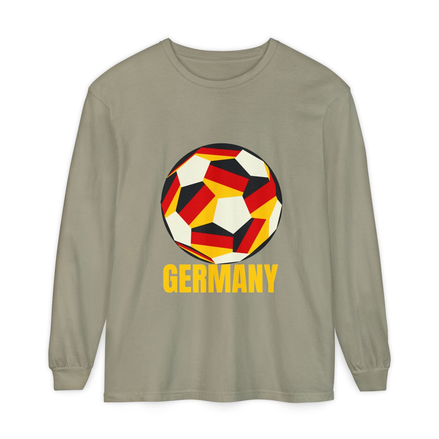 Germany Fan Specialty Soccer Ball Design Long Sleeve Shirt