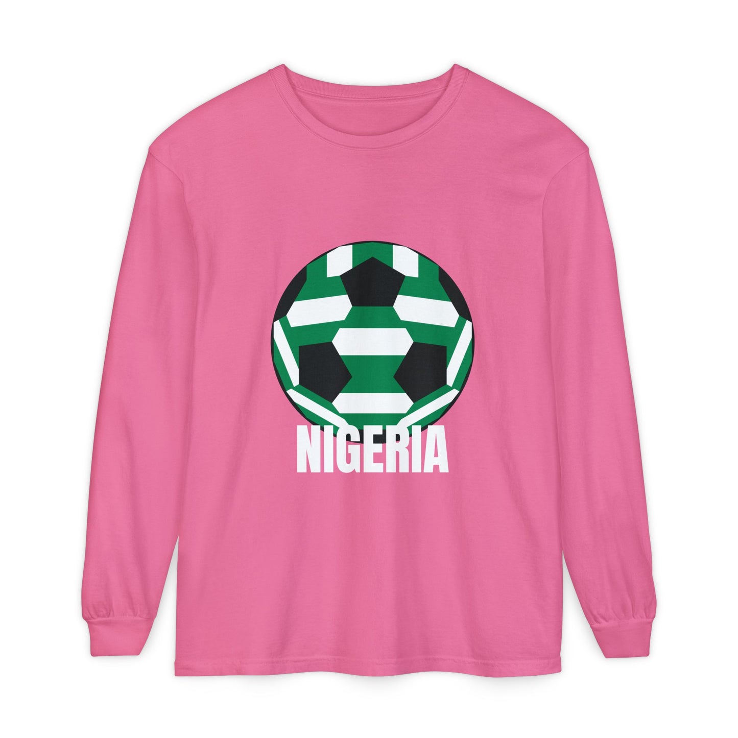 Nigeria Soccer Ball Long Sleeve Tee