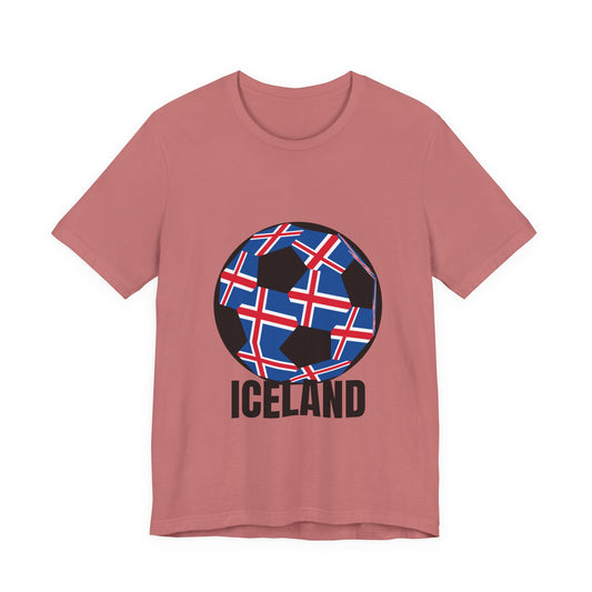 Iceland Fan Specialty Soccer Ball Design T Shirt