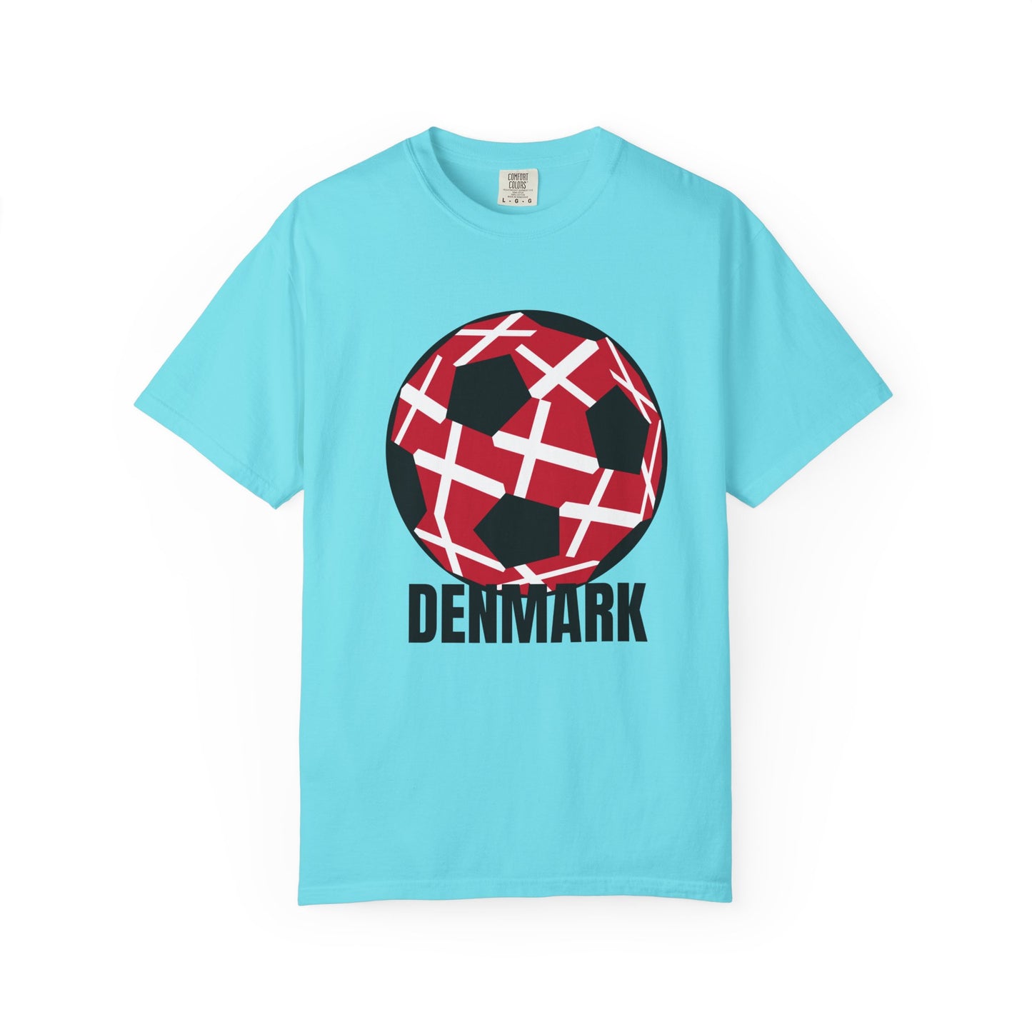 Denmark Fan Specialty Soccer Ball Design T Shirt