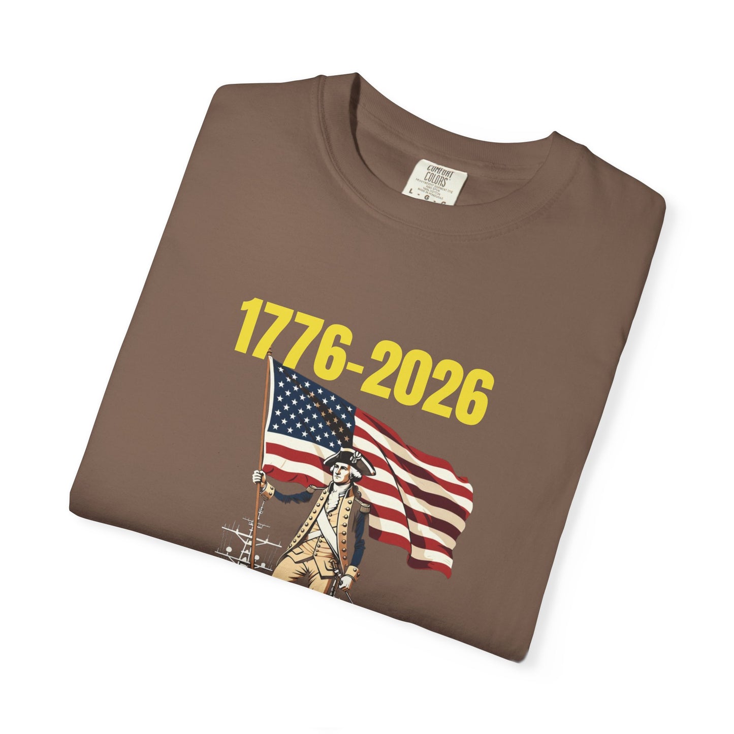 George Washington on an Aircraft Carrier with an American Flag T-shirt | 250 Years of Winning