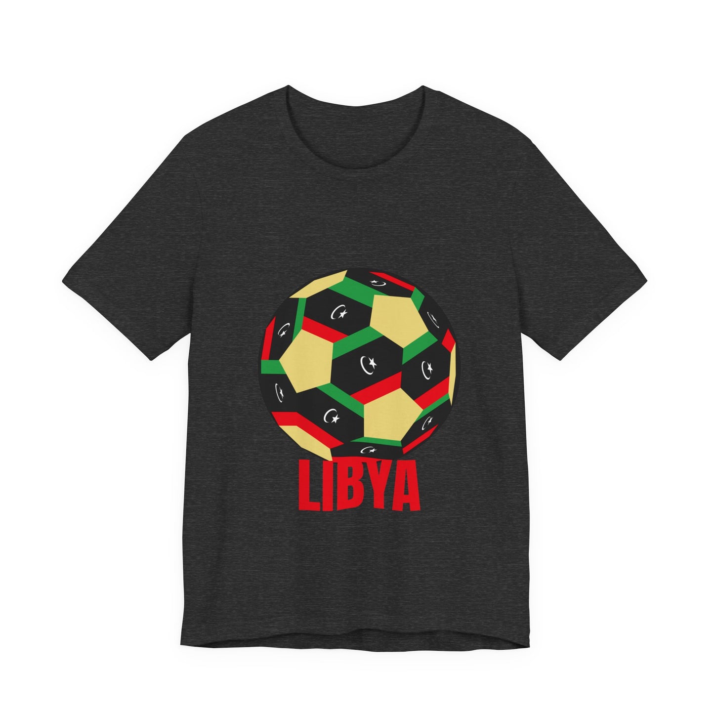 Libya Fan Specialty Soccer Ball Design T Shirt