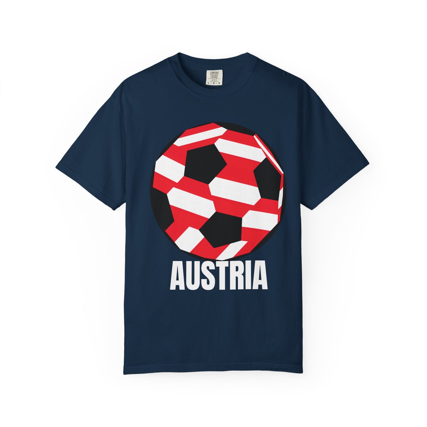 Austria Fan Specialty Soccer Ball Design T-SHirt