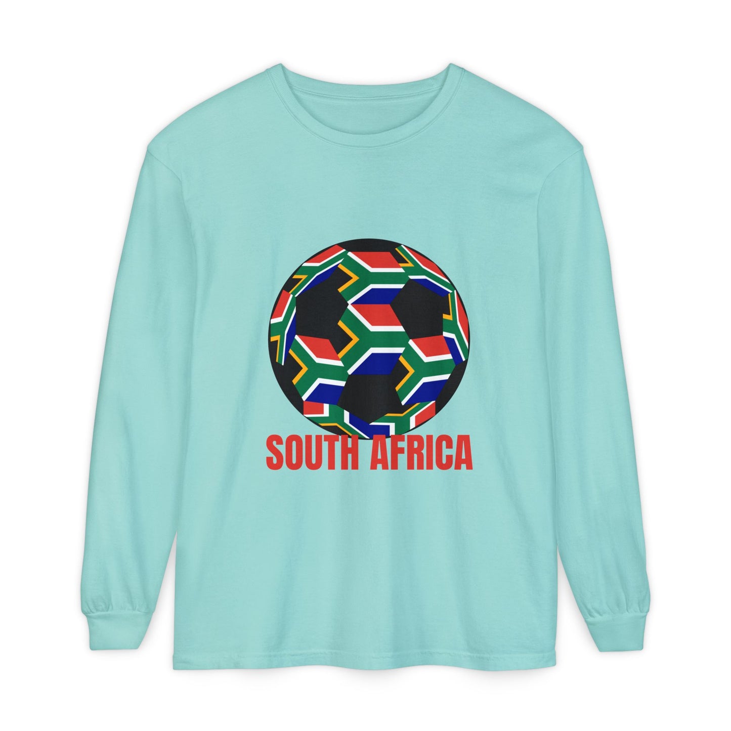 South Africa Fan Specialty Soccer Ball Design Long Sleeve Tee