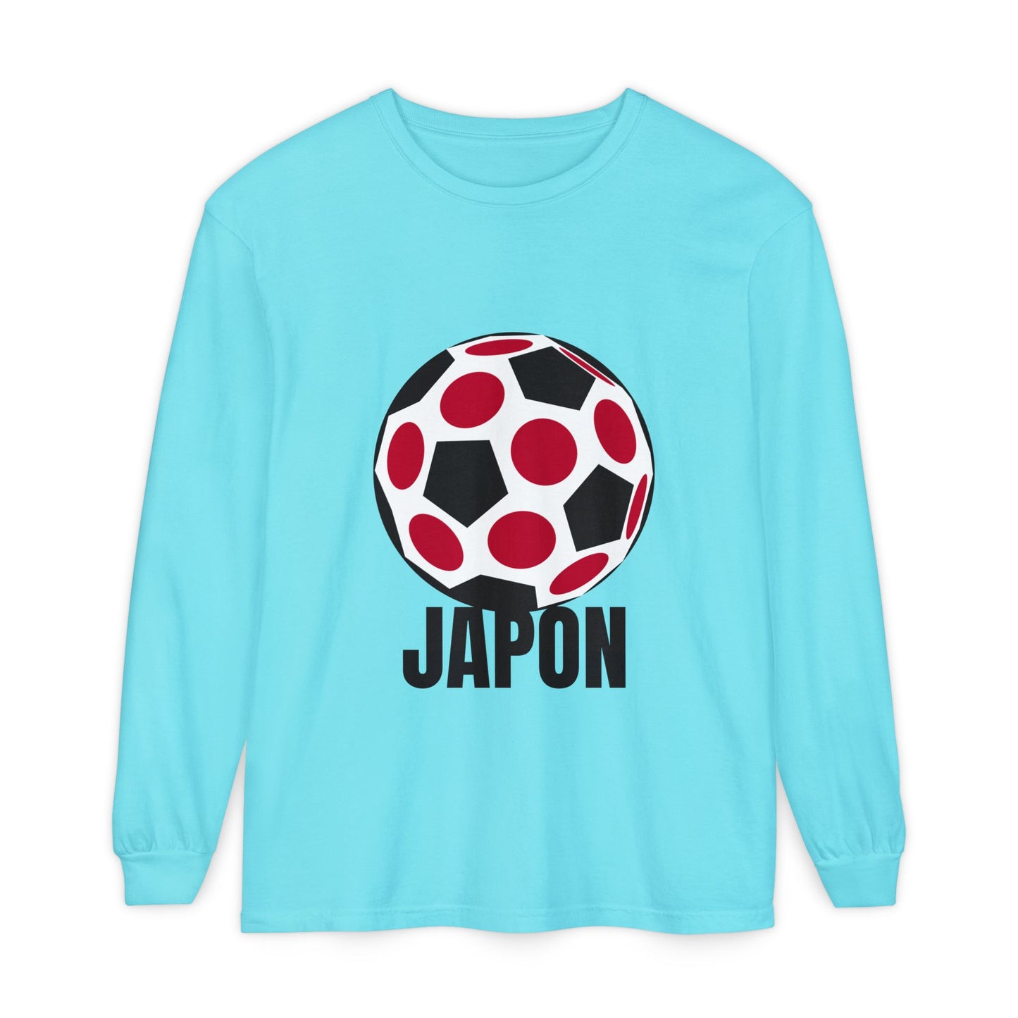 Japon Fan Specialty Soccer Ball Design Long Sleeve Tee