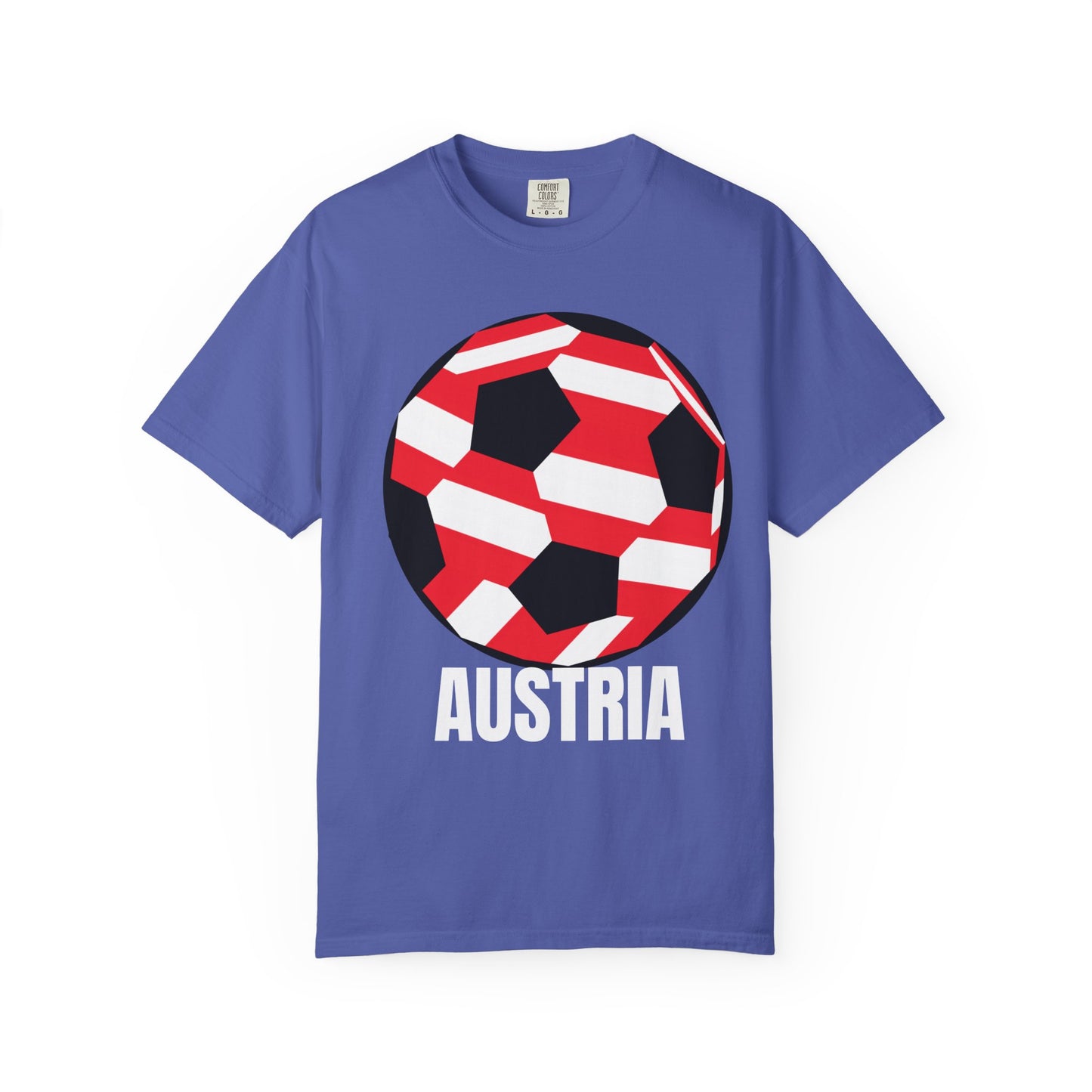 Austria Fan Specialty Soccer Ball Design T-SHirt